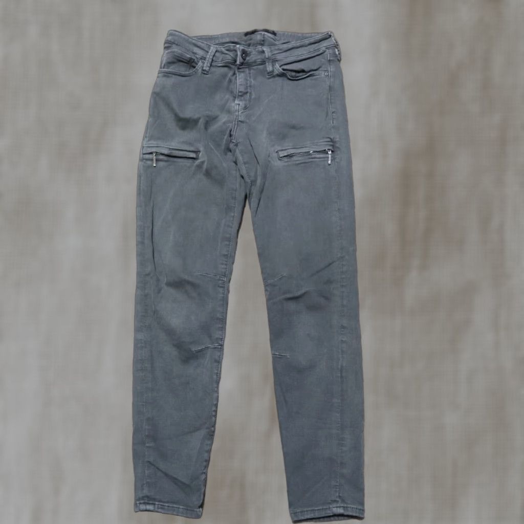 Vintage Mari Jeans Co. Gray High-Rise Super Skinny Jeans Stretch Size 27 Women Size 27" / US 4 / IT 40 - 1 Thumbnail