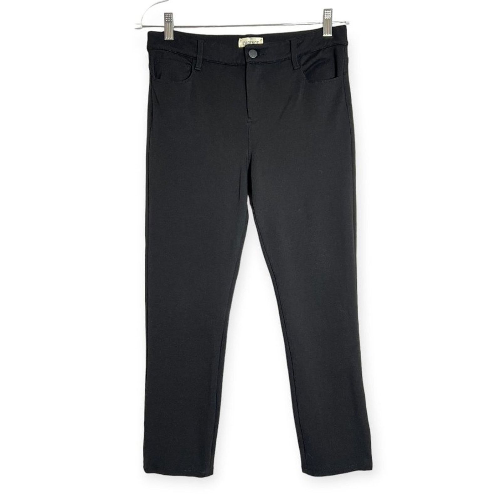 L'AGENCE L'AGENCE Gigi Ponte Crop Trousers Black Size 28 Size 28" / US 6 / IT 42 - 1 Thumbnail