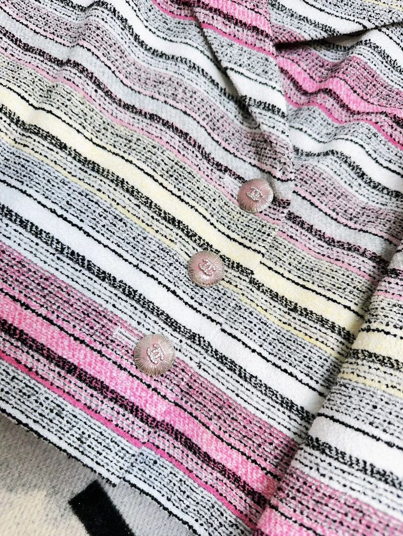 Chanel Chanel 24S colorful striped short lapel jacket Size S / US 4 / IT 40 - 4 Thumbnail