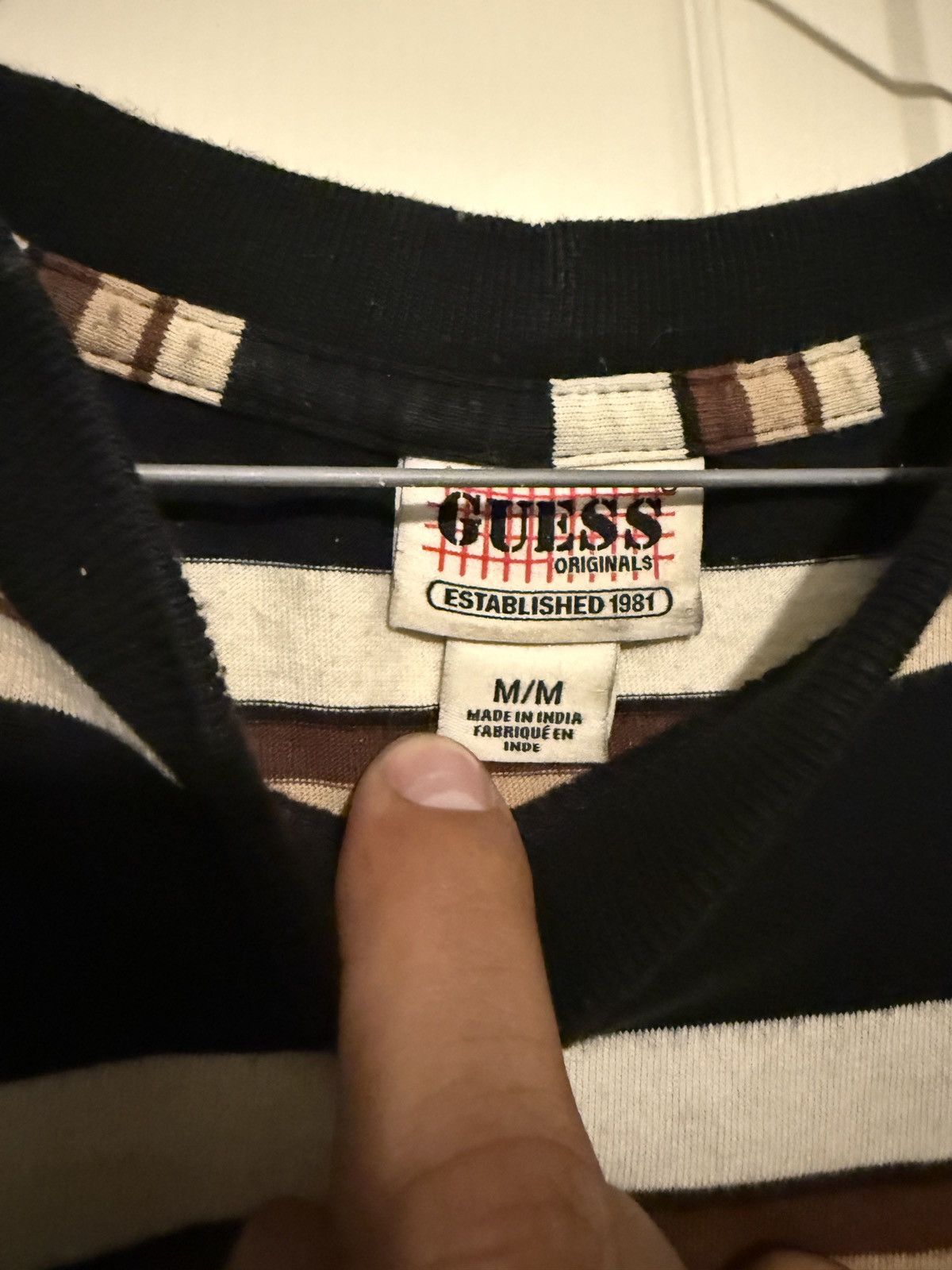 Guess Guess Originals Striped T Shirt Size US M / EU 48-50 / 2 - 4 Thumbnail