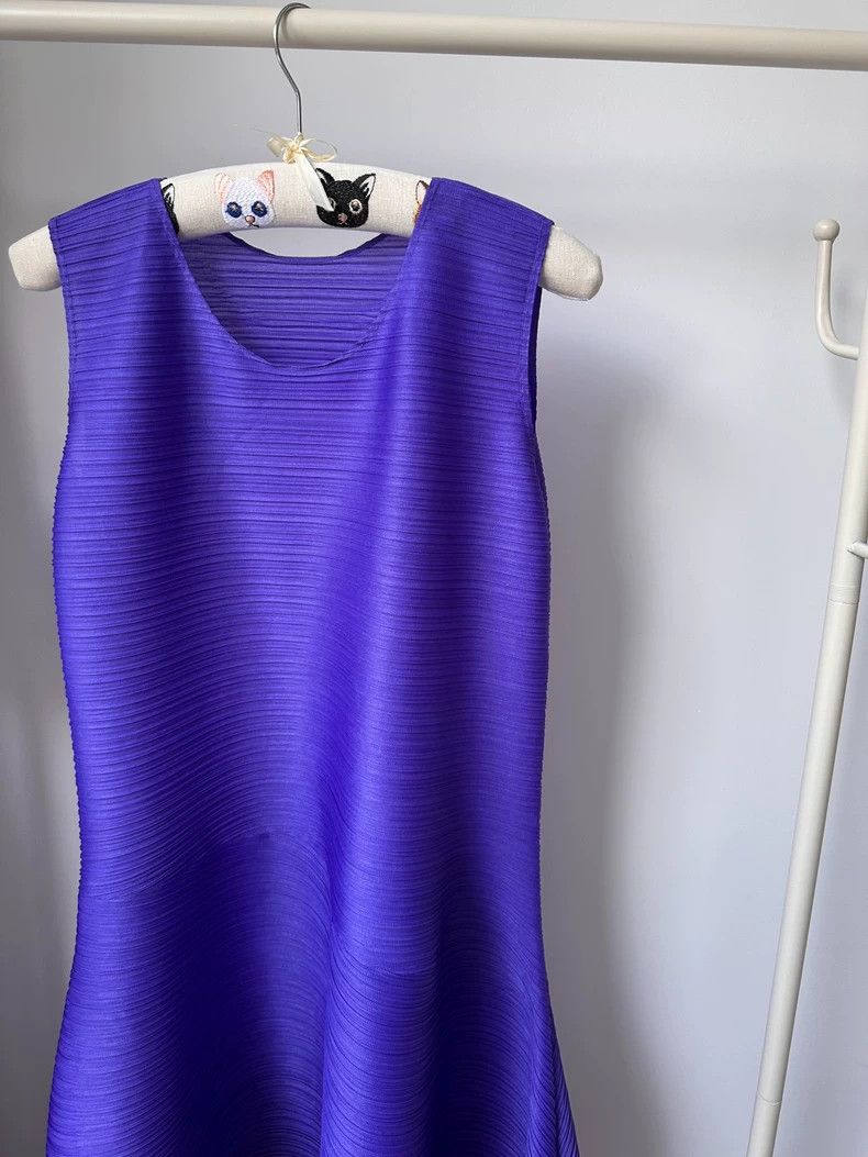 Issey Miyake Issey Miyake size:3 Blue and purple horizontal stripe spri Size XS / US 0-2 / IT 36-38 - 3 Thumbnail