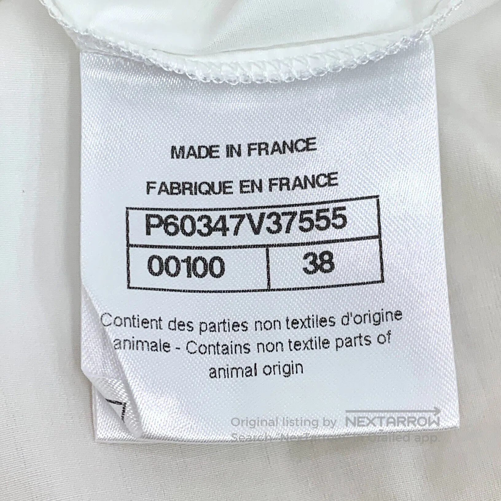 Chanel Chanel White Ruffle Design Cotton Collar Sleeveless Shirt| Size XS / US 0-2 / IT 36-38 - 6 Thumbnail
