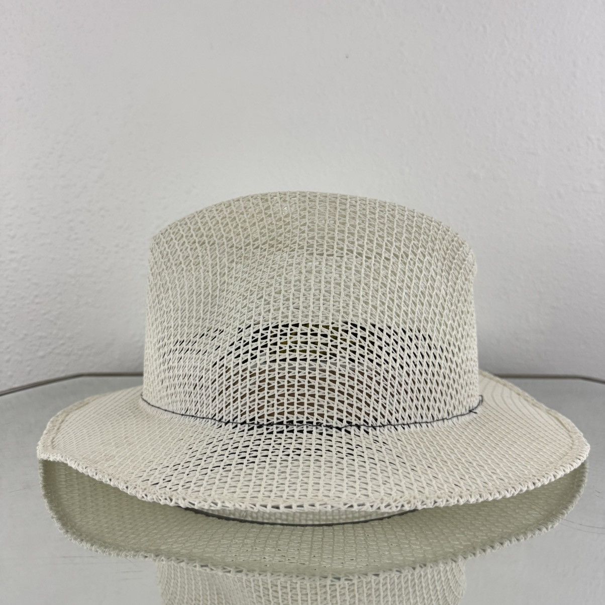 Vintage Sombreros Super Finos Del Centro Vintage White Fedora Hat Size ONE SIZE - 6 Thumbnail