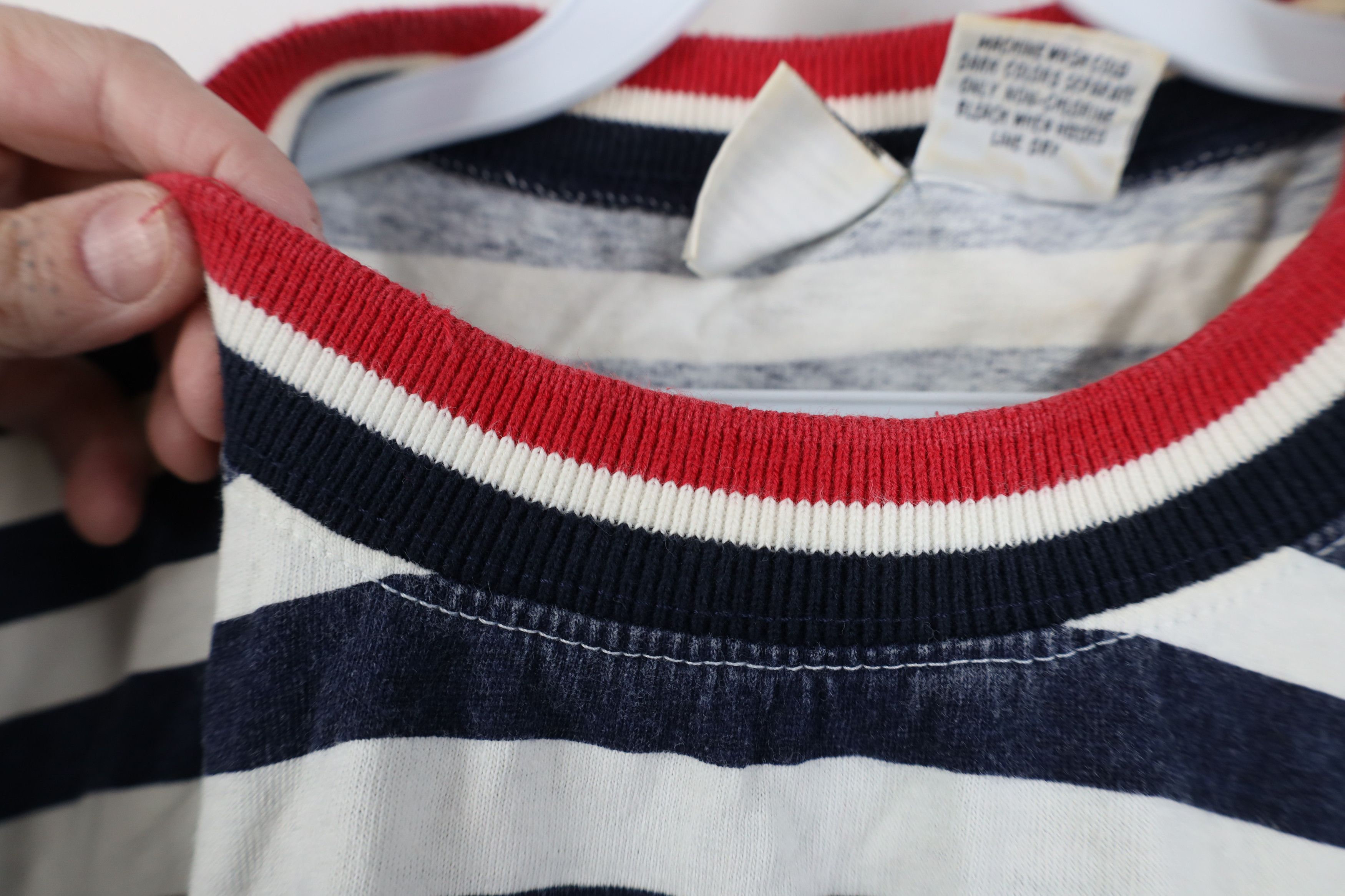 Vintage Vintage 90s Streetwear Striped Star Short Sleeve T-Shirt Size L / US 10 / IT 46 - 5 Thumbnail
