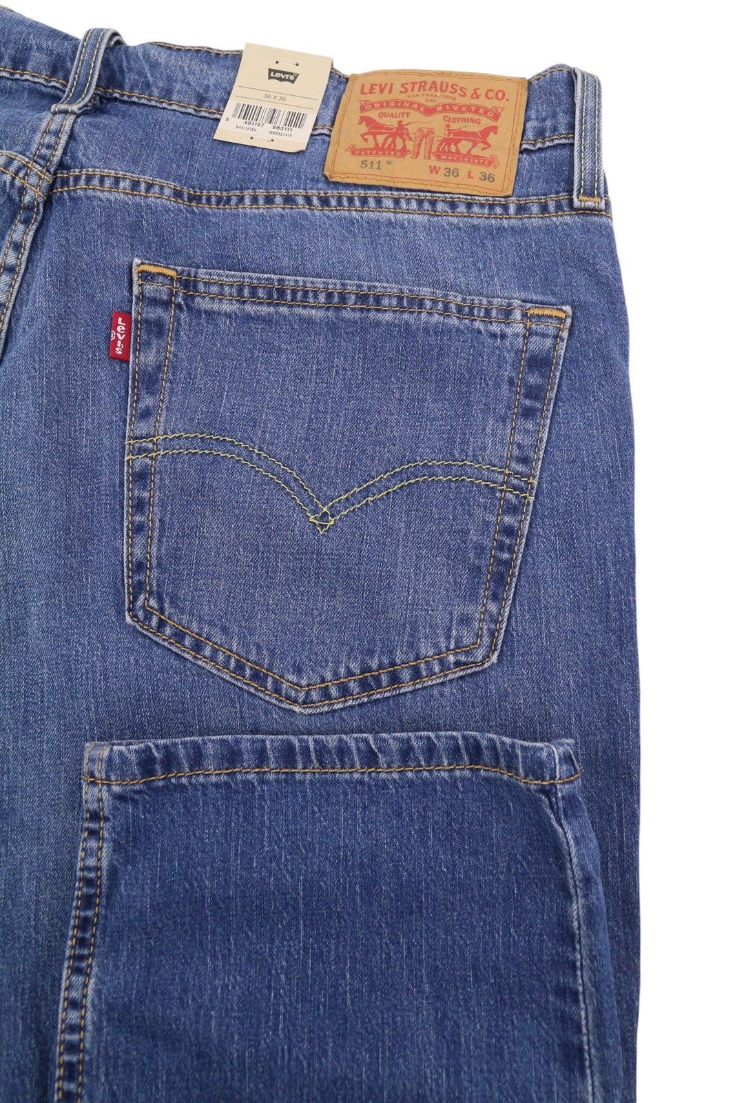 Levi's 511 W36/L36 Blue Faded Lightweight Stretch Jeans 87070 Size US 36 / EU 52 - 5 Thumbnail
