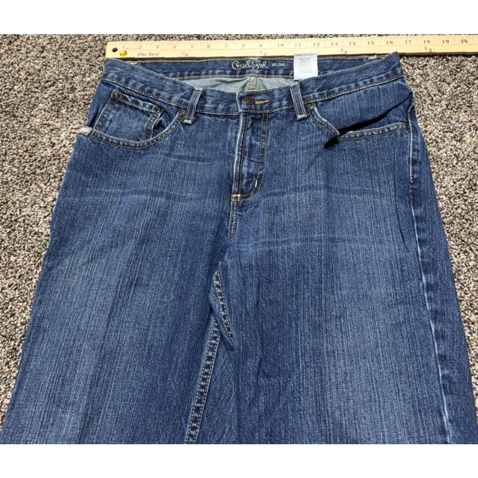 Vintage Vintage Cruel Girl Jeans Women's 11 LONG Blue Denim Slim Bootcut 32X34 Mid Size 32" / US 10 / IT 46 - 6 Thumbnail
