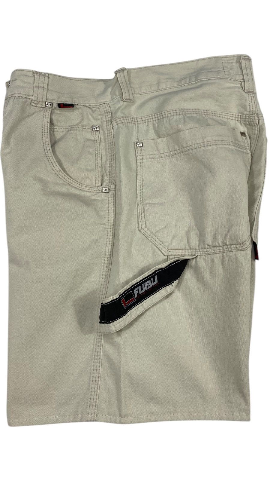 Fubu LASTDROP🔥Vintage 90s Fubu Rap Hip Hop Cargo Carpenter Shorts Size US 29 - 4 Thumbnail
