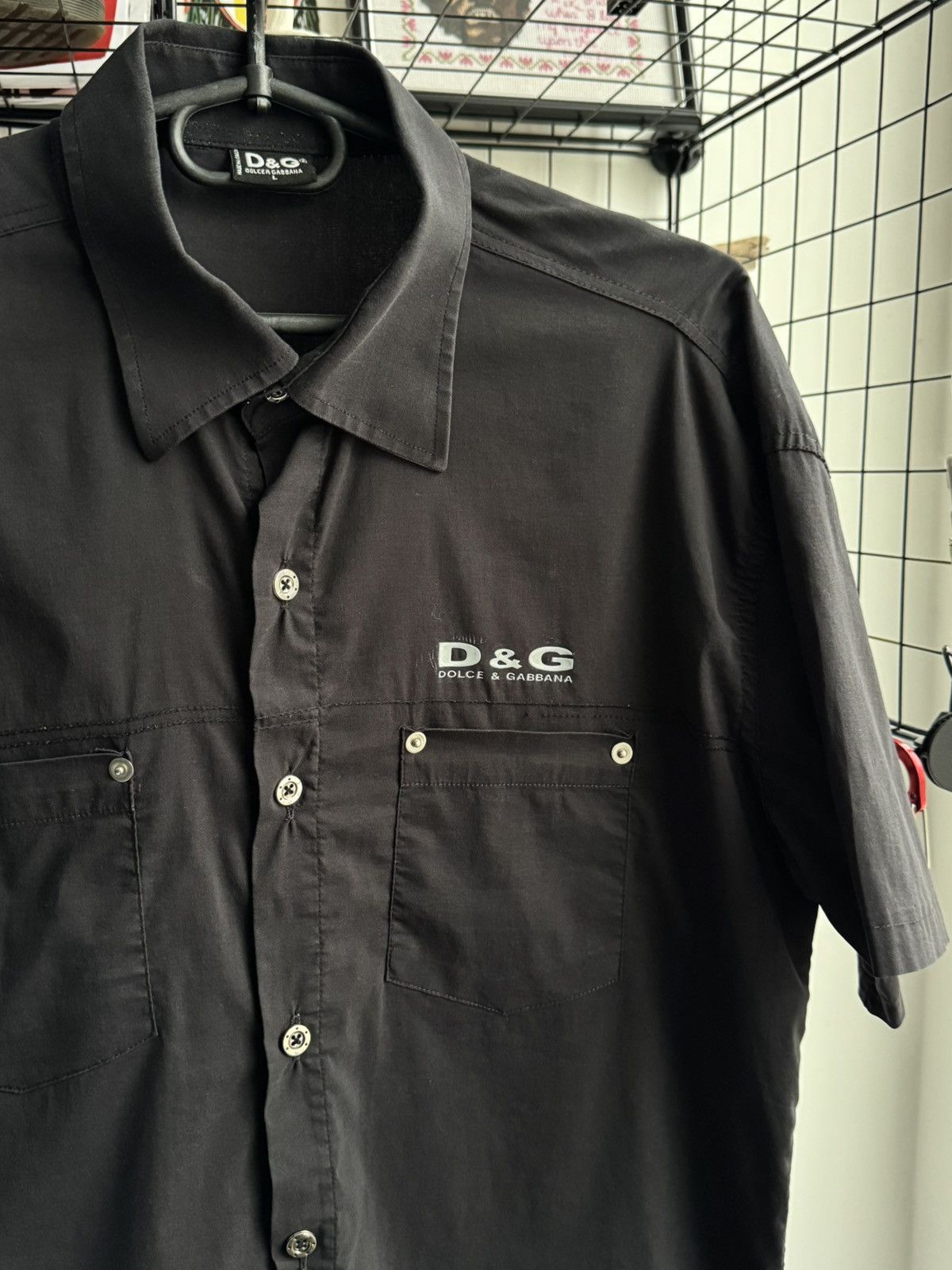 Dolce & Gabbana Vintage Dolce & Gabbana Nylon Short Sleeve Shirt Size US L / EU 52-54 / 3 - 2 Thumbnail
