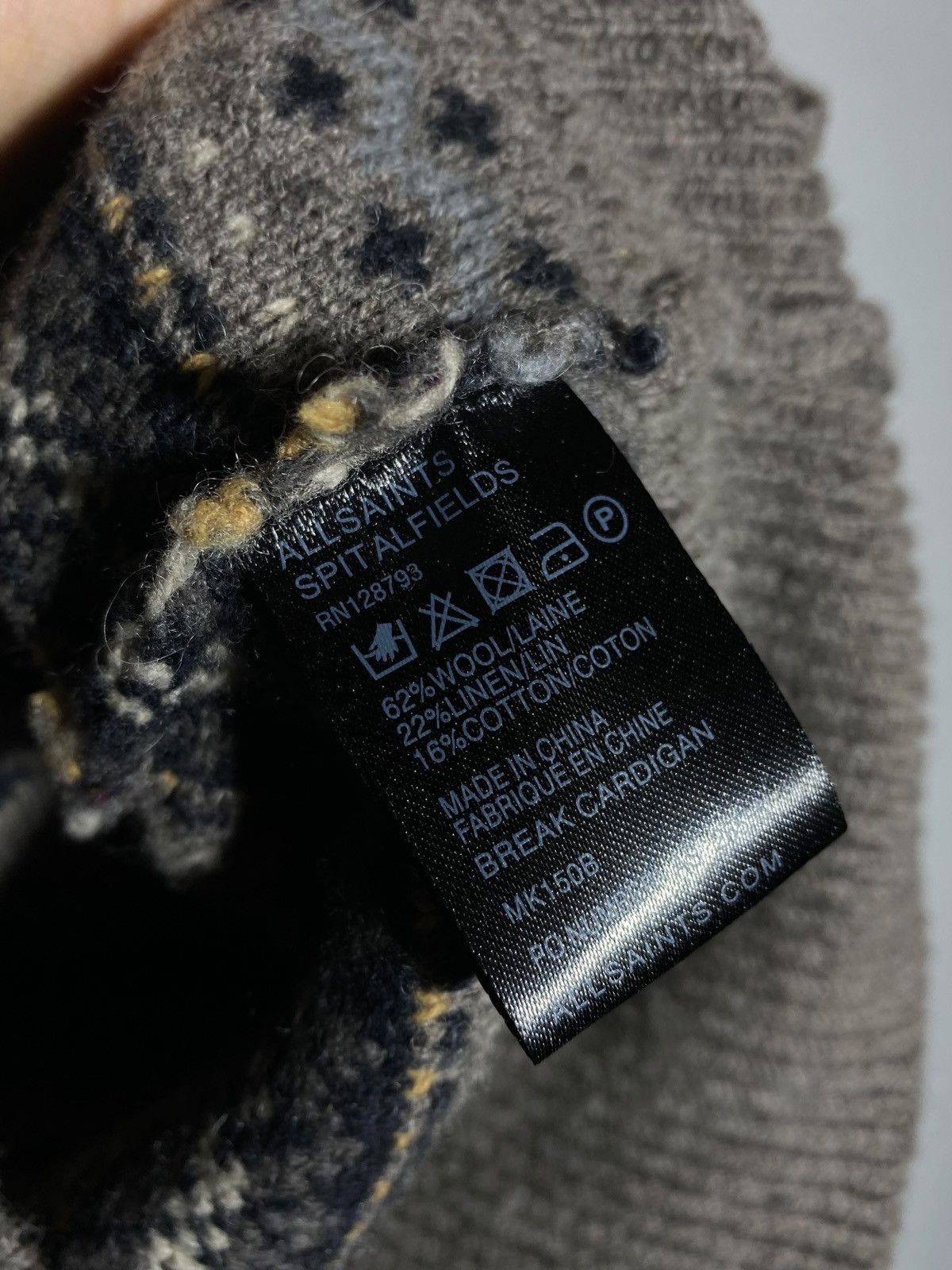 Allsaints All Saints by British Millerain Wool Linen Cotton Cardigan Size US M / EU 48-50 / 2 - 15 Thumbnail