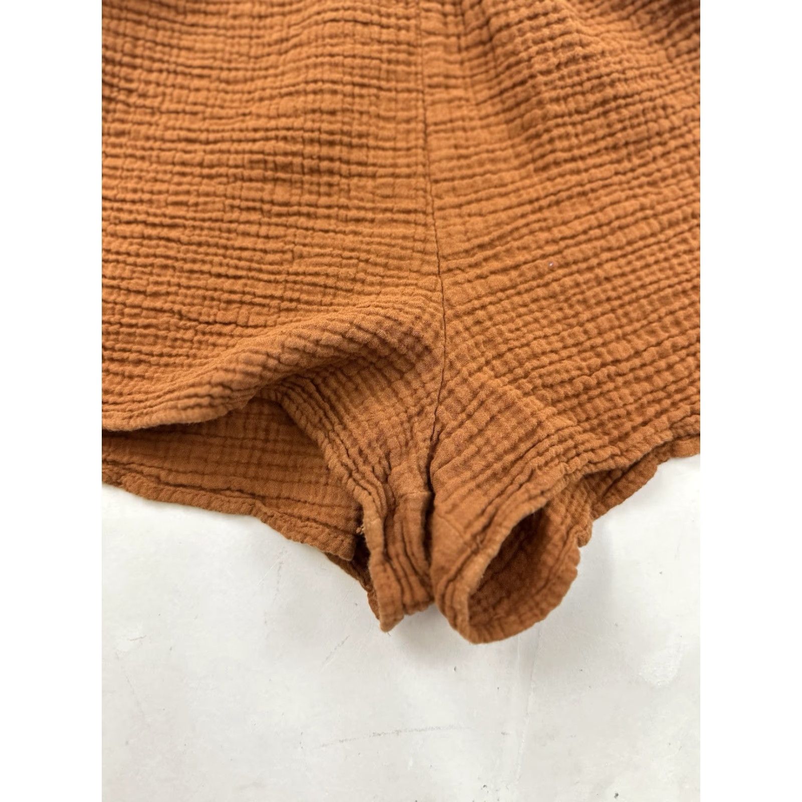 Zara Zara Romper Women’s Small Brown Sleeveless V-Neck Beach Bohemian Size 28" / US 6 / IT 42 - 4 Thumbnail