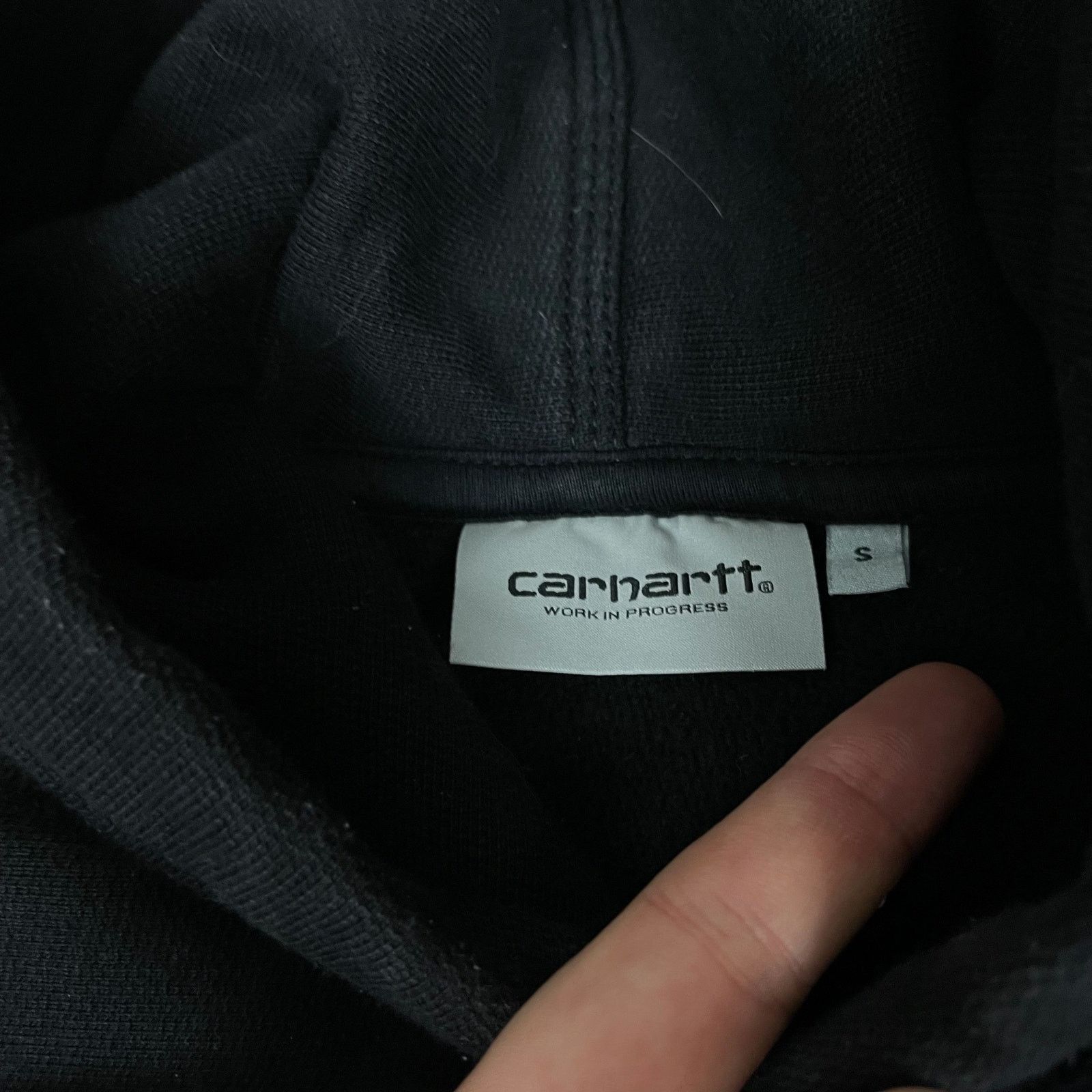 Carhartt Carhartt Men Black Cotton Hooded American Script Sweat Small Size US S / EU 44-46 / 1 - 6 Thumbnail