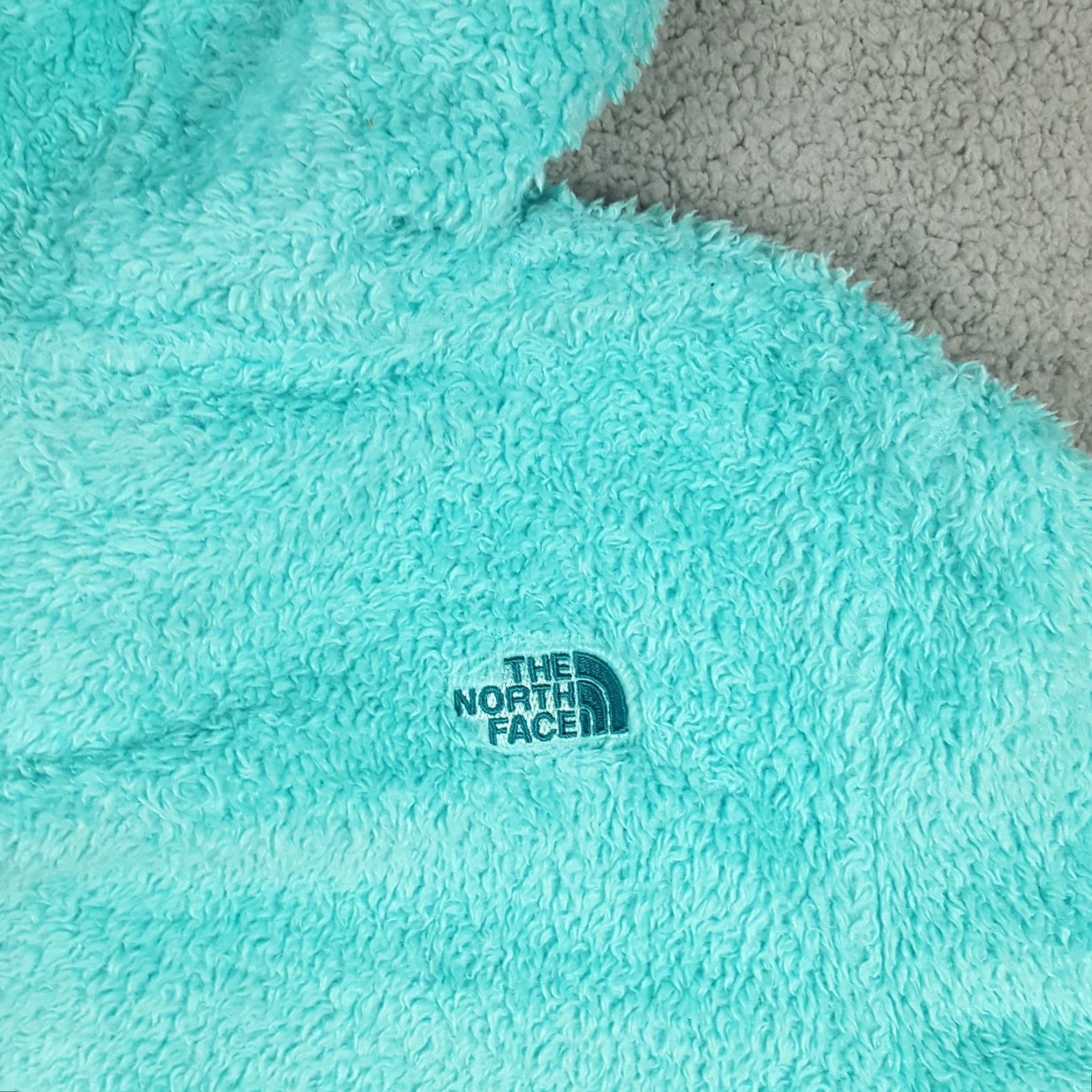 The North Face VINTAGE The North Face Cyan Fleece Pile Sherpa Hooded Women's Medium Zip Up Retro Jacket Size M / US 6-8 / IT 42-44 - 6 Thumbnail