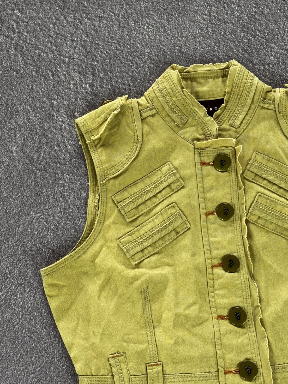 If Six Was Nine Vintage Diesel Style Grunge Military Vest Size XS / US 0-2 / IT 36-38 - 5 Thumbnail