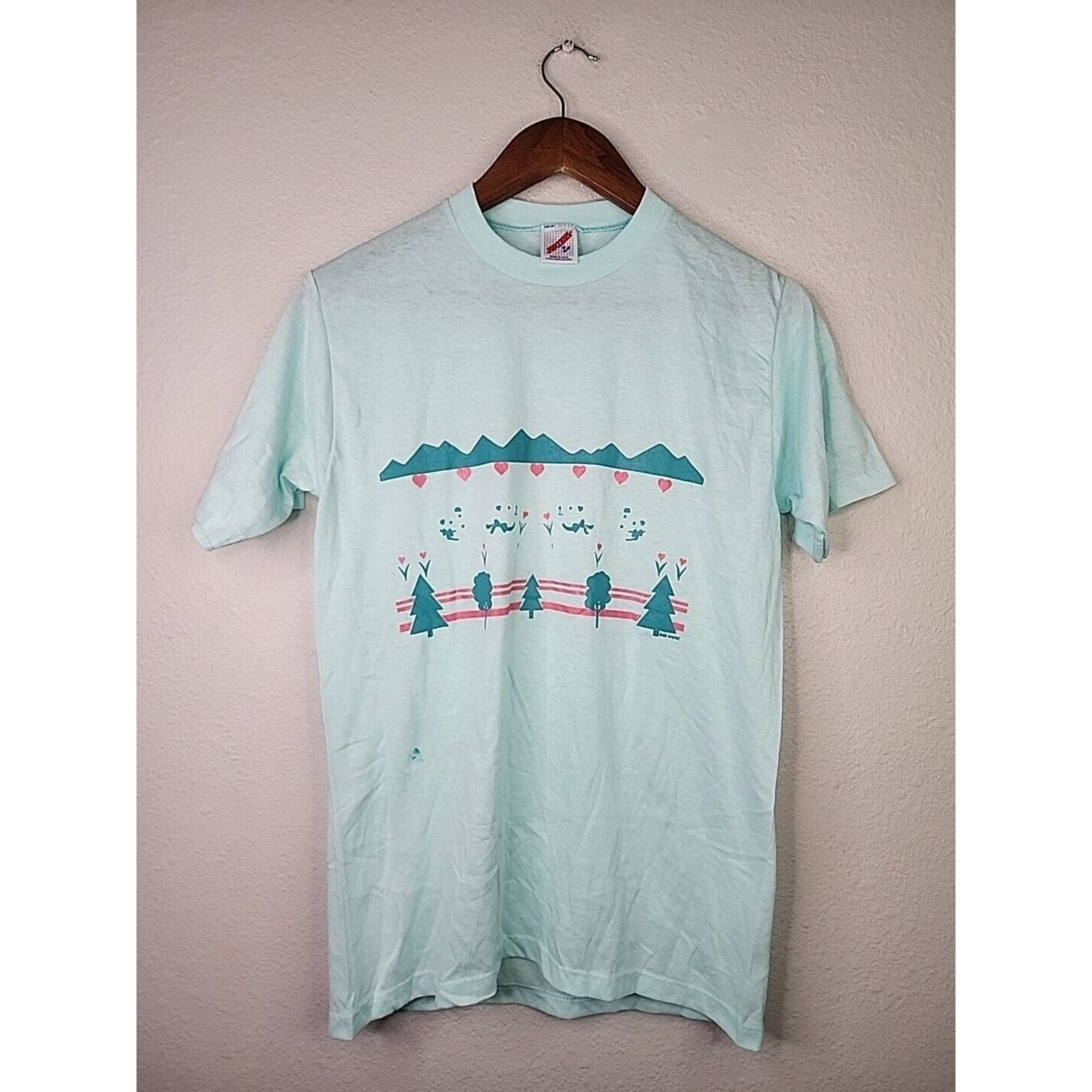 Jerzees Vintage Test Print Shirt Jerzees Bears Tee 80s 1988 VTG M Size US M / EU 48-50 / 2 - 1 Thumbnail