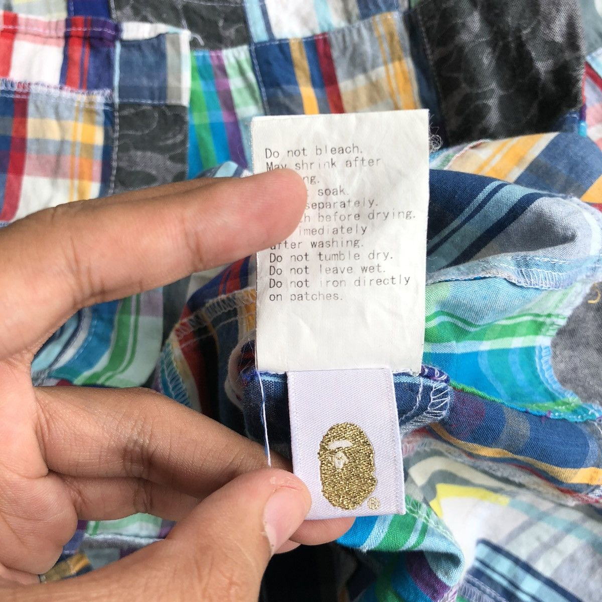 Bape OG Bape A Bathing Ape Camo Patchwork Long Slevee Shirt Size US S / EU 44-46 / 1 - 23 Thumbnail