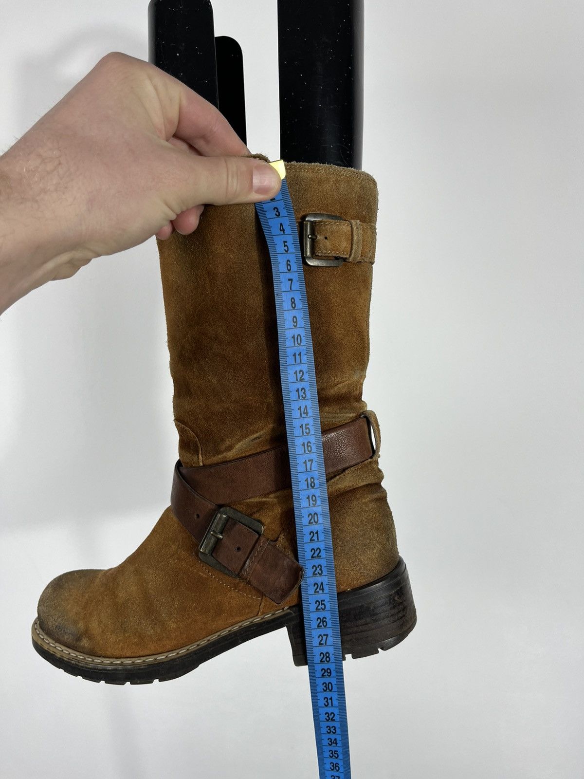 Clarks Distressed Clarks Suede Engineer Biker Boots 37 Buckle Strap Size US 7.5 / IT 37.5 - 10 Thumbnail