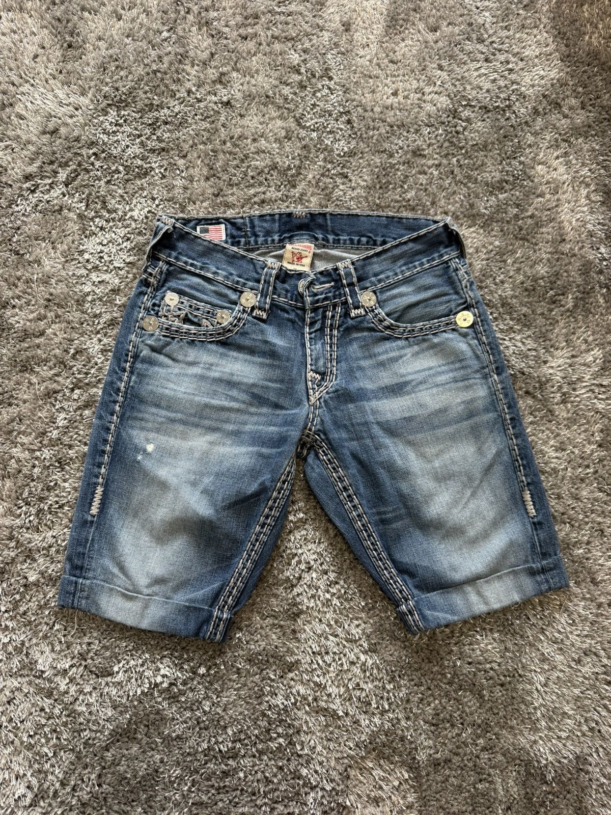 True Religion True Religion drip Shorts fat stitch swag chief keef y2k Size US 29 - 1 Thumbnail