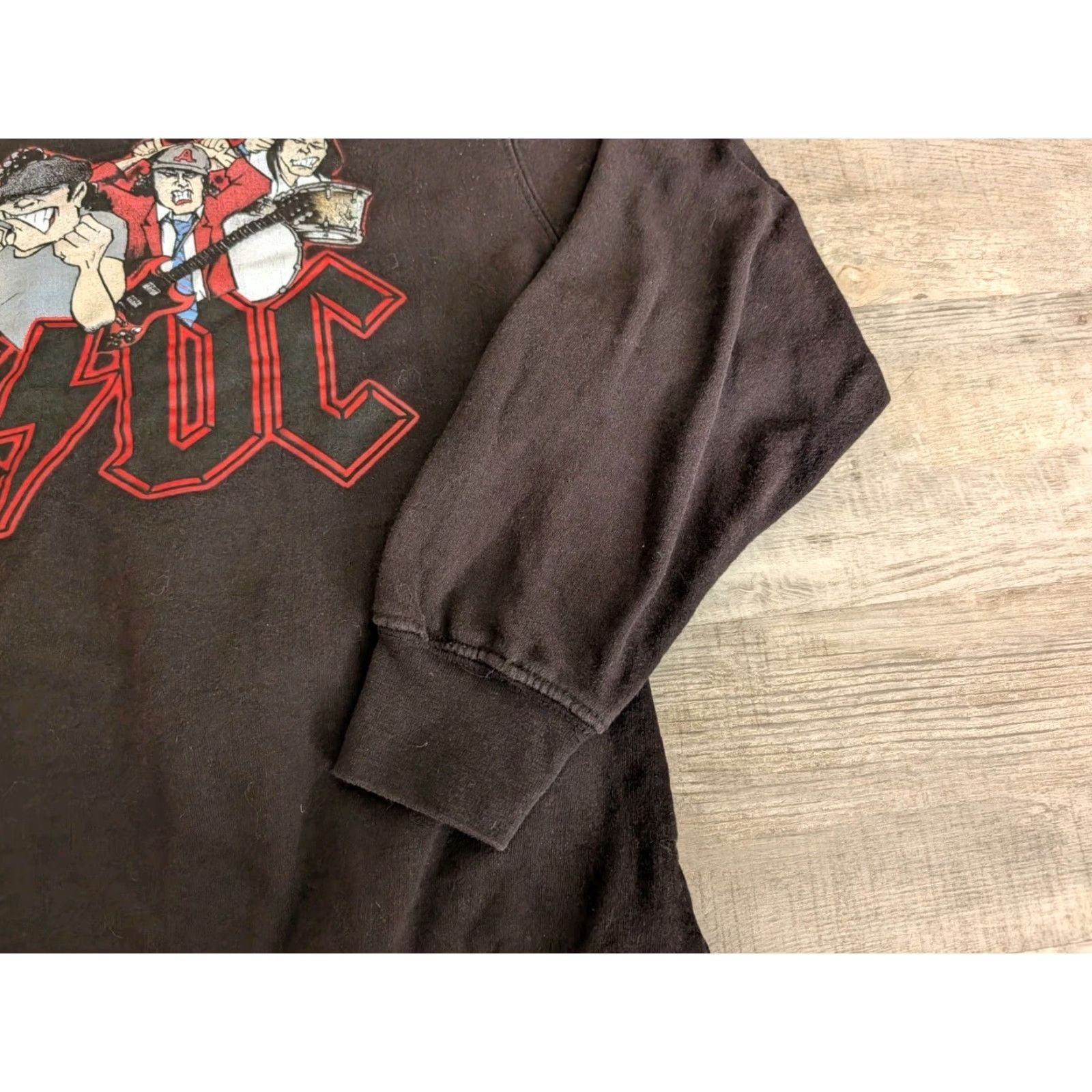 Vintage ACDC Size Small Crewneck Sweatshirt by Tramever Caricature Graphic Band Size S / US 4 / IT 40 - 4 Thumbnail