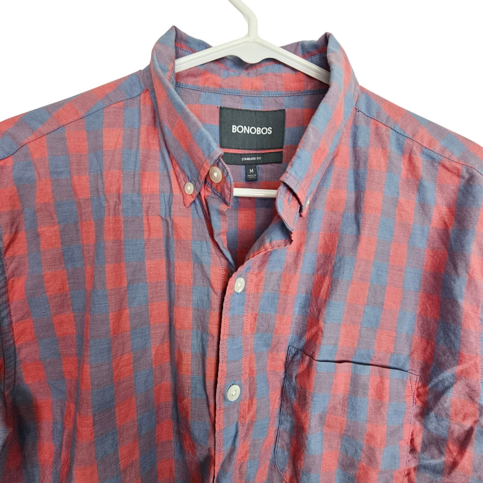 Bonobos Bonobos Mens Checker Dress Shirt Size M Career Corp Business Size US M / EU 48-50 / 2 - 2 Thumbnail