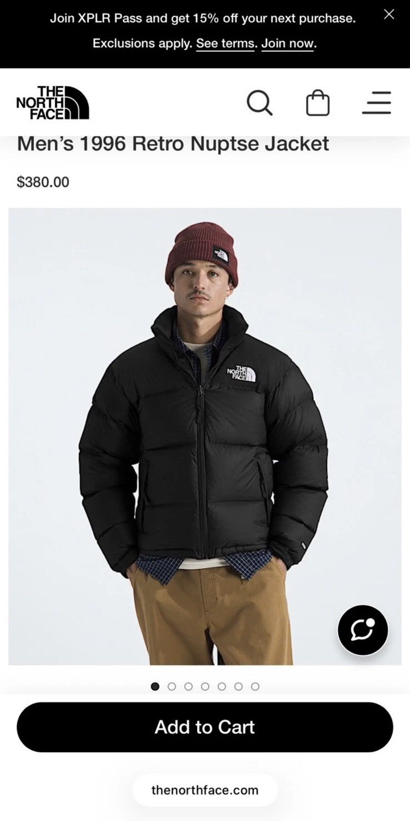 The North Face The North Face Mens 1996 Retro Nuptse Jacket (700) Size US S / EU 44-46 / 1 - 10 Thumbnail