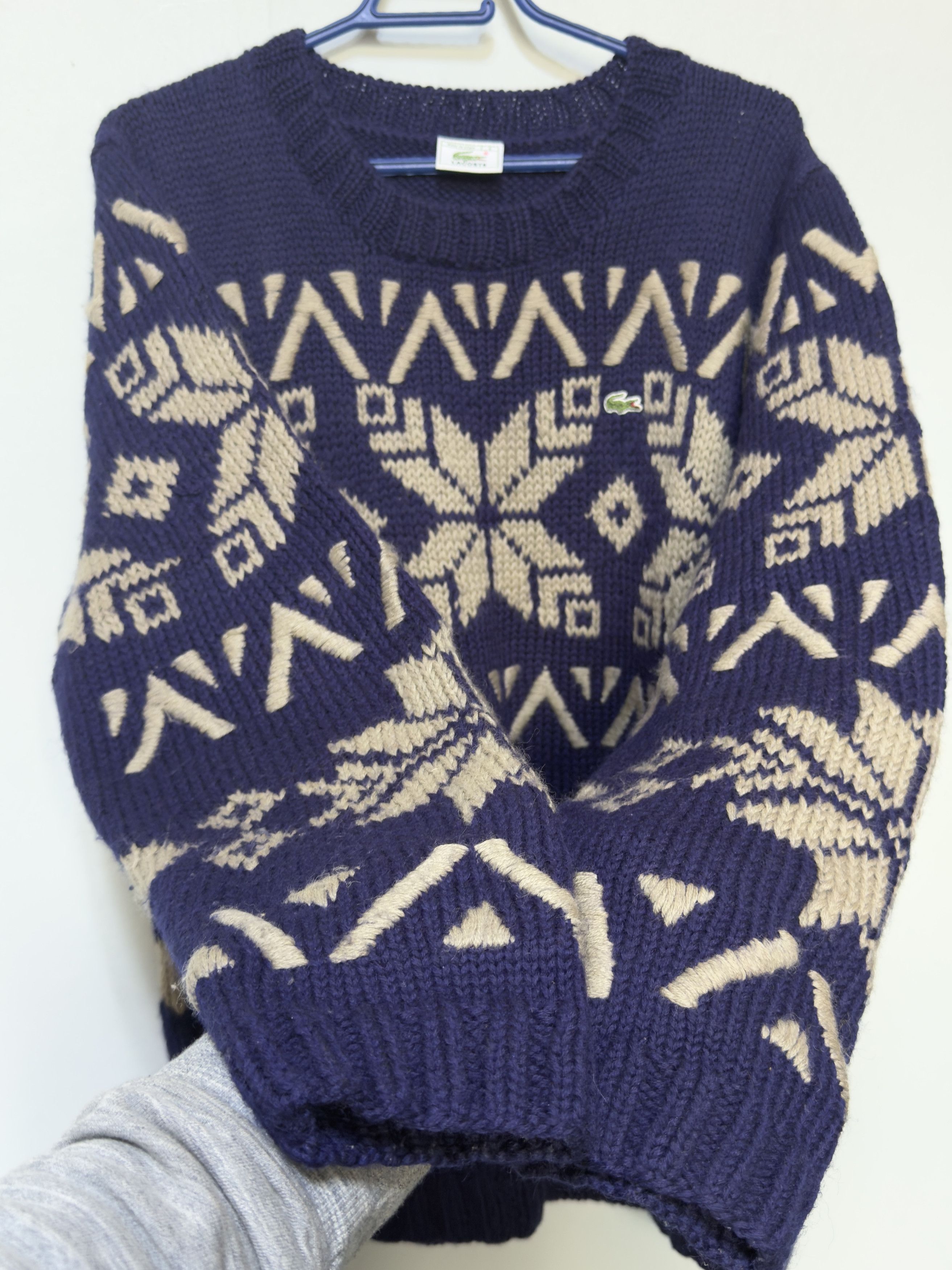 Lacoste 🔥 Vintage Lacoste knitted wool sweater heavy L/ xl Size US L / EU 52-54 / 3 - 4 Thumbnail