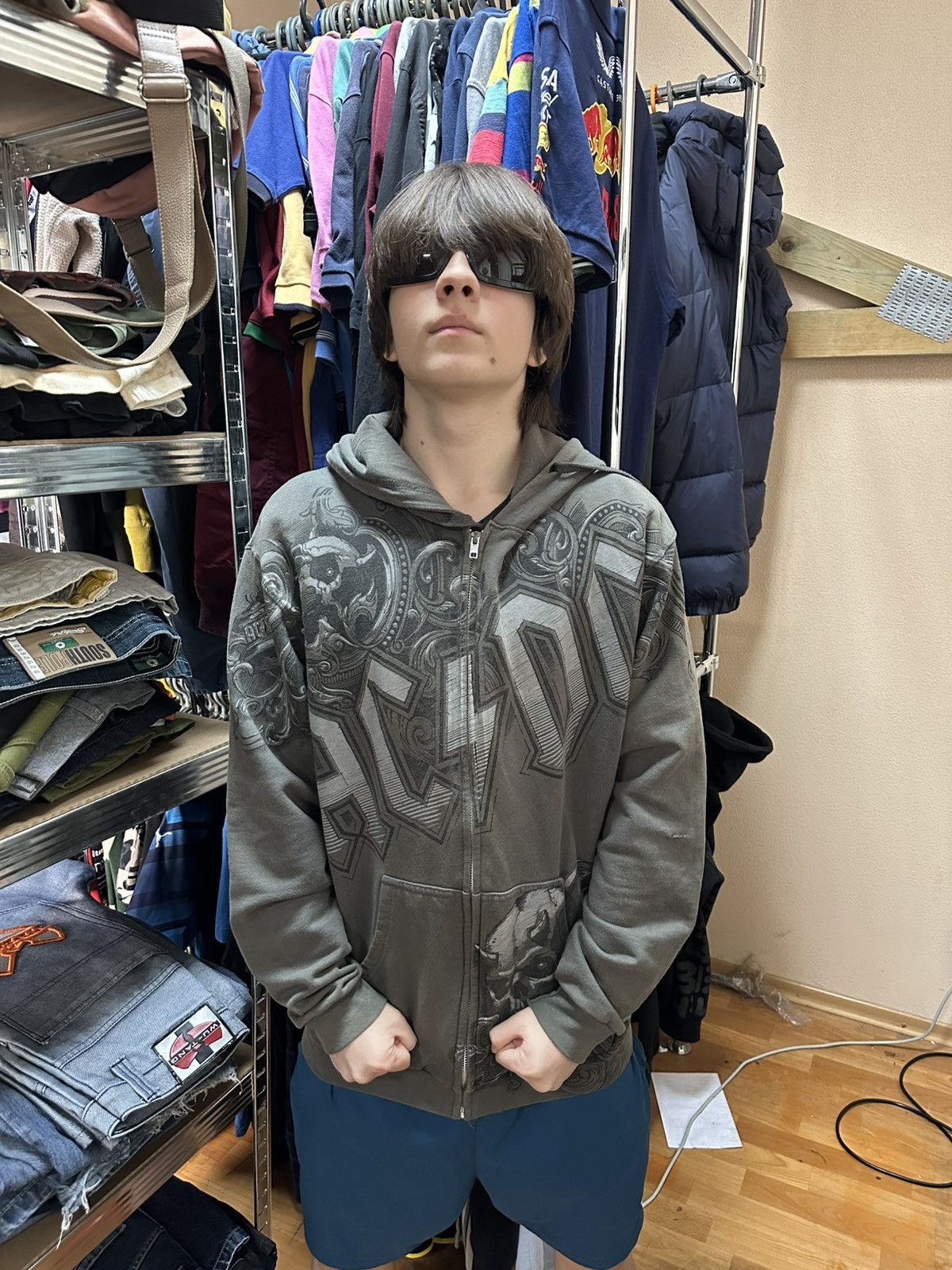 Liquid Blue Vintage 00s AC/DC Night Prowler Liquid Blue Rock Band Hoodie Size US M / EU 48-50 / 2 - 9 Thumbnail