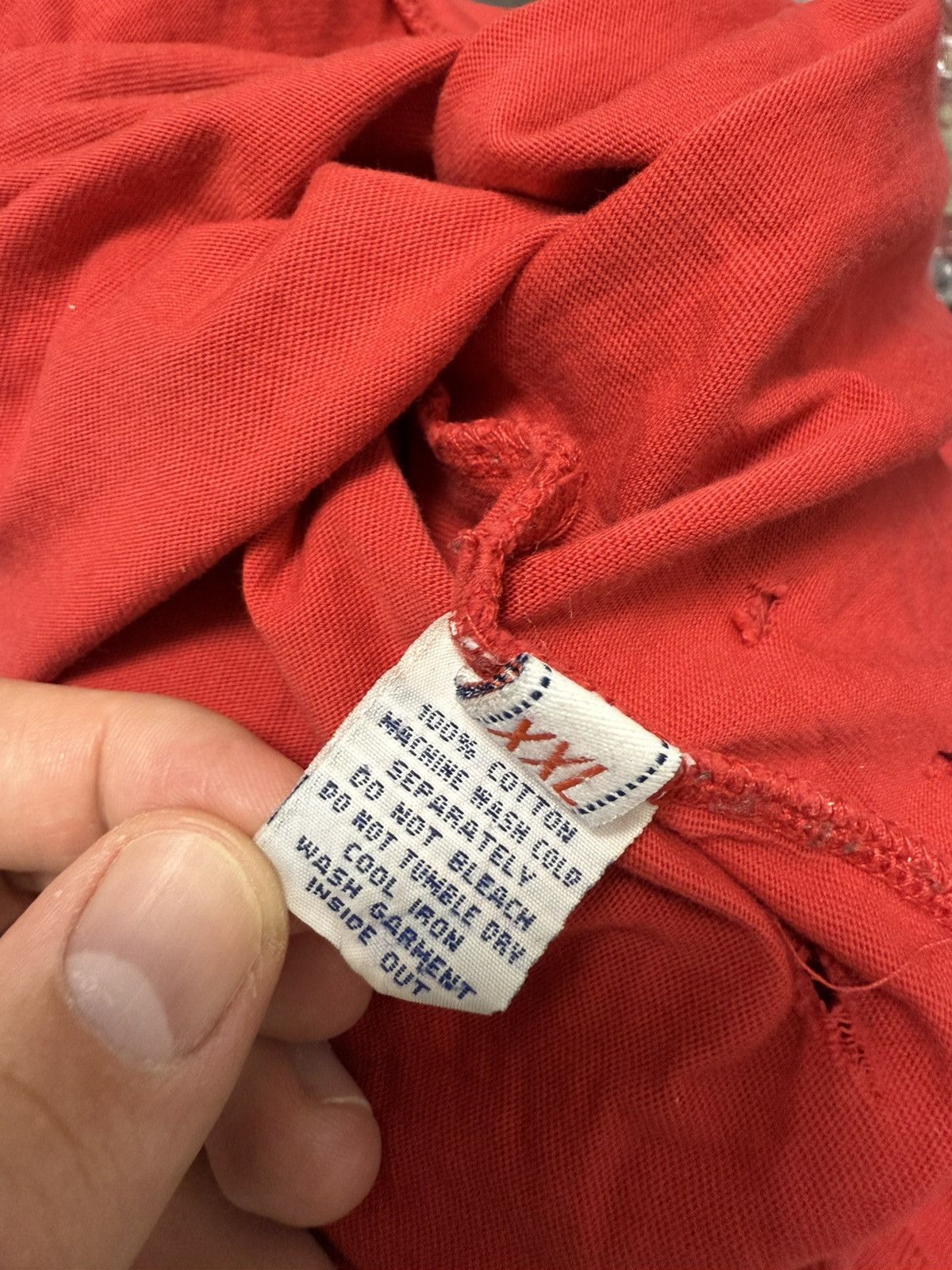 Evisu × Japanese Brand Evisu Vintage Logo Red T-Shirt Size US XXL / EU 58 / 5 - 5 Thumbnail
