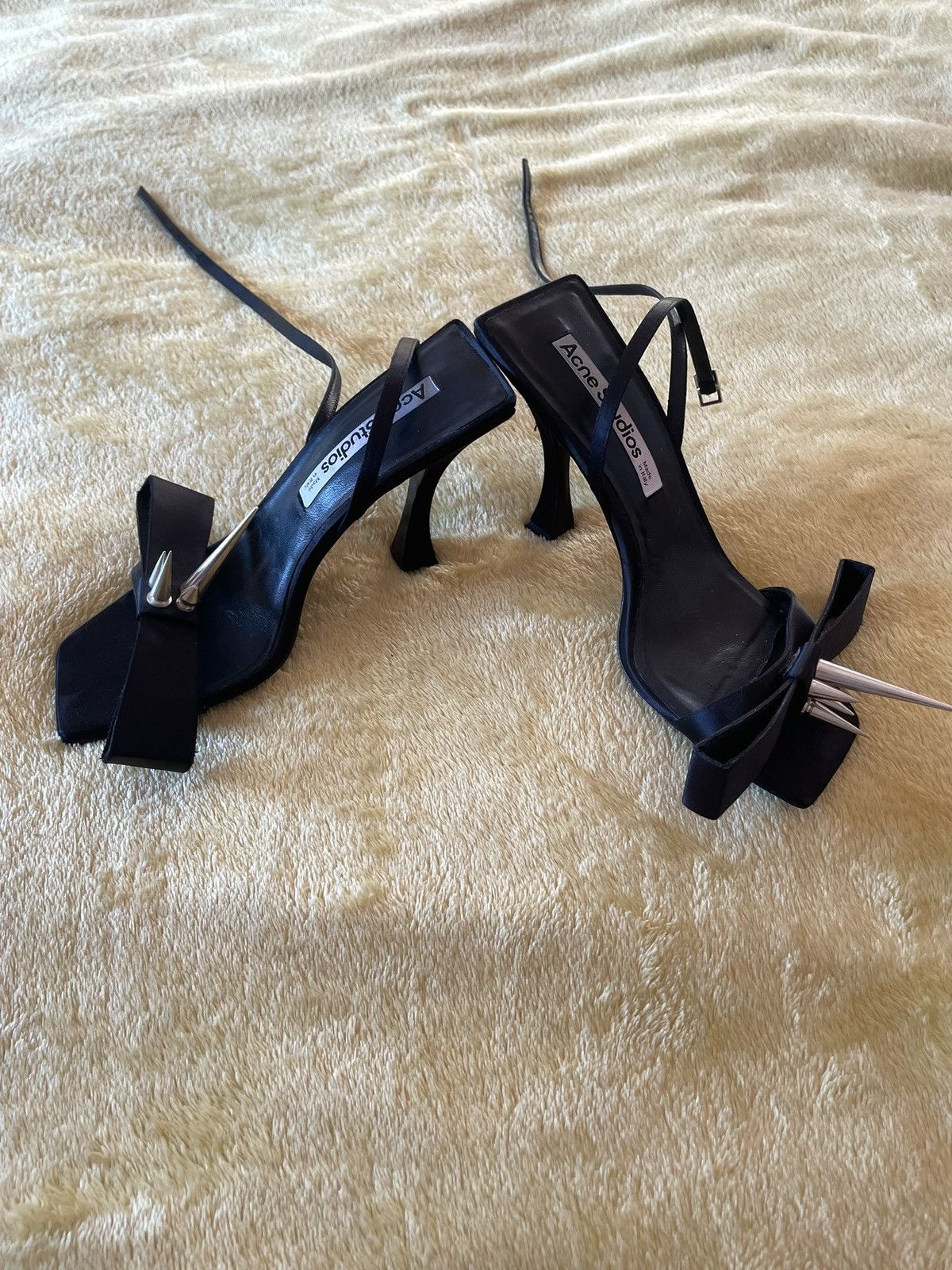 Acne Studios Sample Acne Studios satin spike heels Size US 8.5 / IT 38.5 - 2 Thumbnail