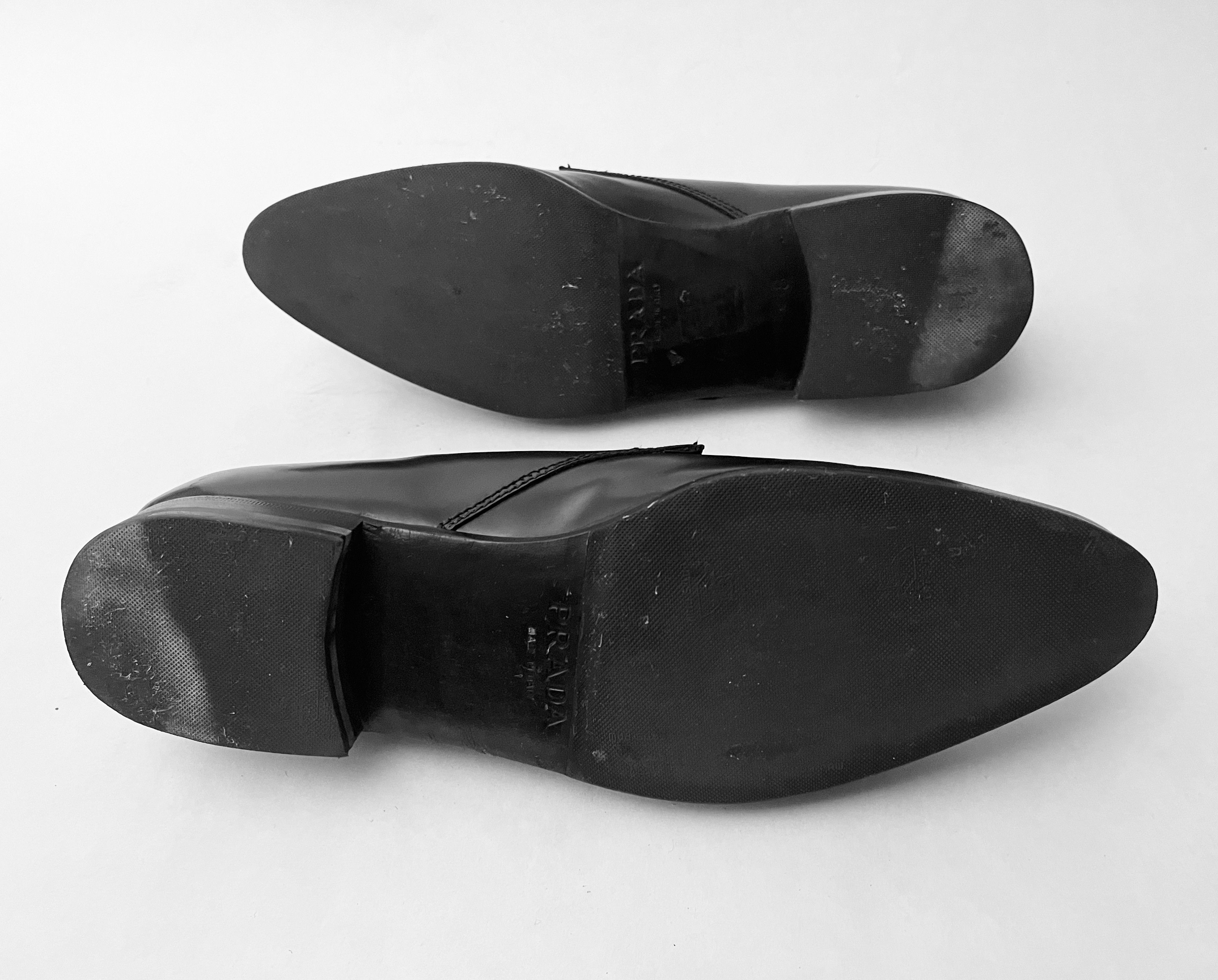 Prada black derby lace-up shoes Size US 8 / EU 41 - 7 Thumbnail