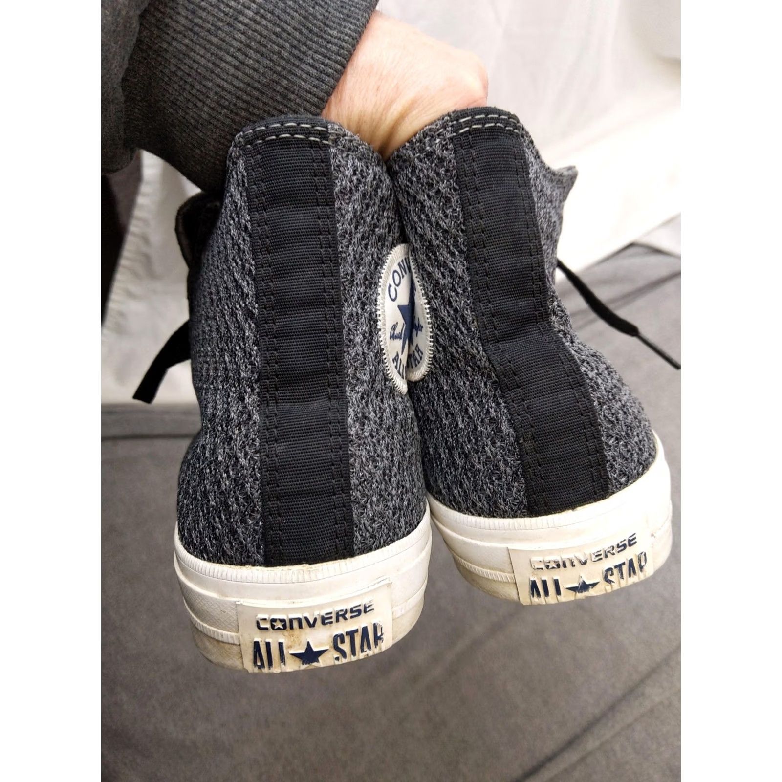 Converse Converse Chuck Taylor All Star Hi Shoes Mens 8 Womens 10 Gray Knit Sneakers Size M / US 6-8 / IT 42-44 - 3 Thumbnail