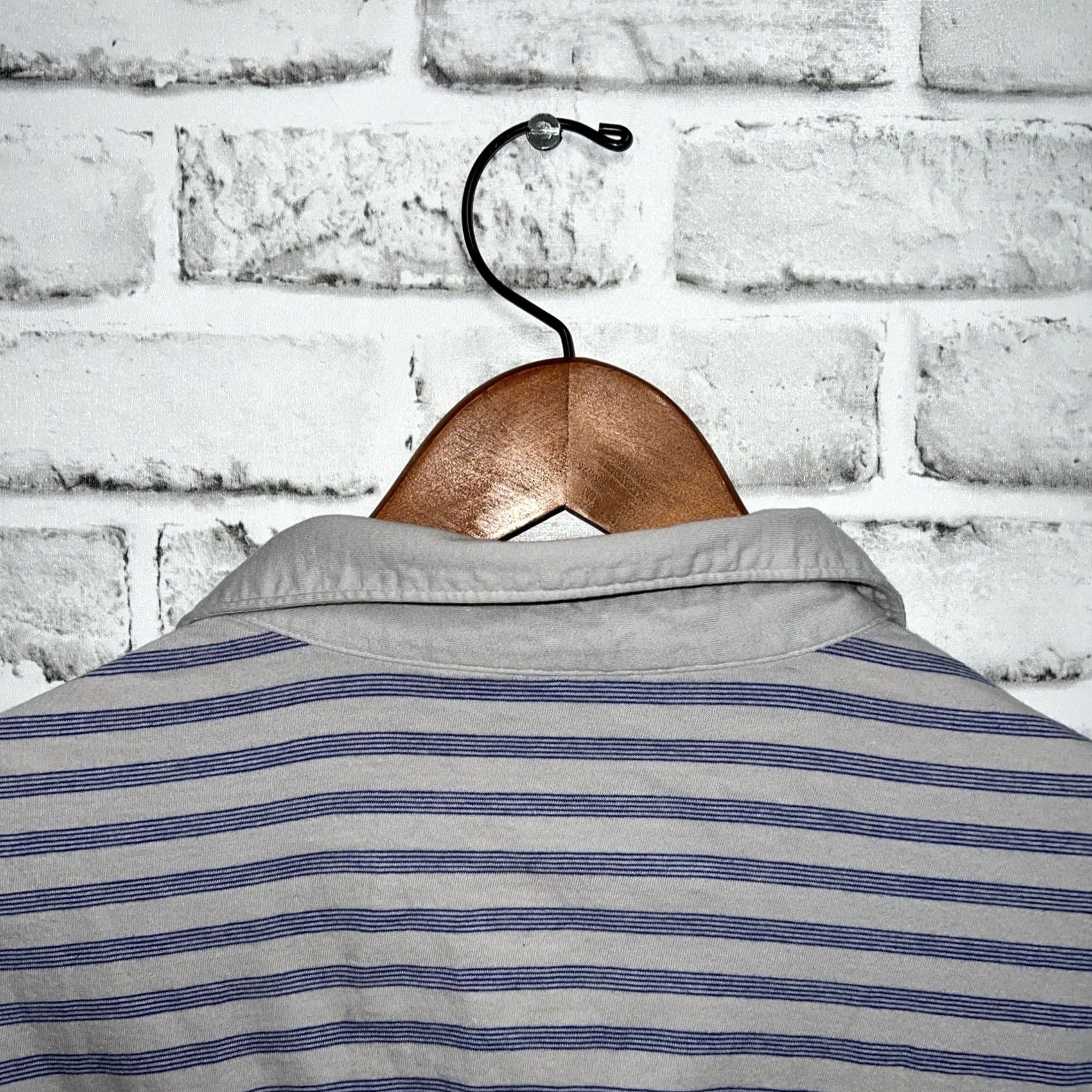 Vintage Criquet Polo Shirt Mens Size L Gray Striped Size US XL / EU 56 / 4 - 5 Thumbnail