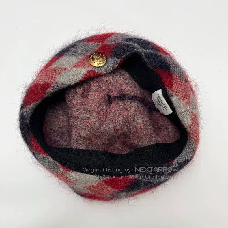 Vivienne Westwood Vivienne Westwood size 57cm Diamond Quilted Beret Hat Metal Size ONE SIZE - 4 Thumbnail