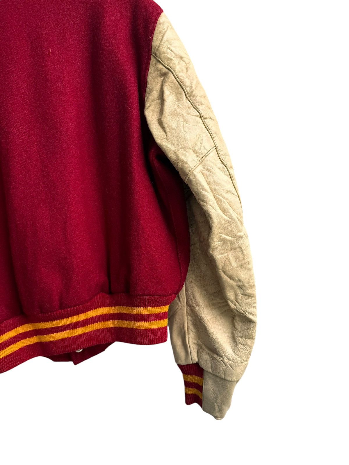 Golden Bear ⚡️⚡️Vintage Golden Bear Varsity Leather Sleeve Jacket Size US XL / EU 56 / 4 - 6 Thumbnail
