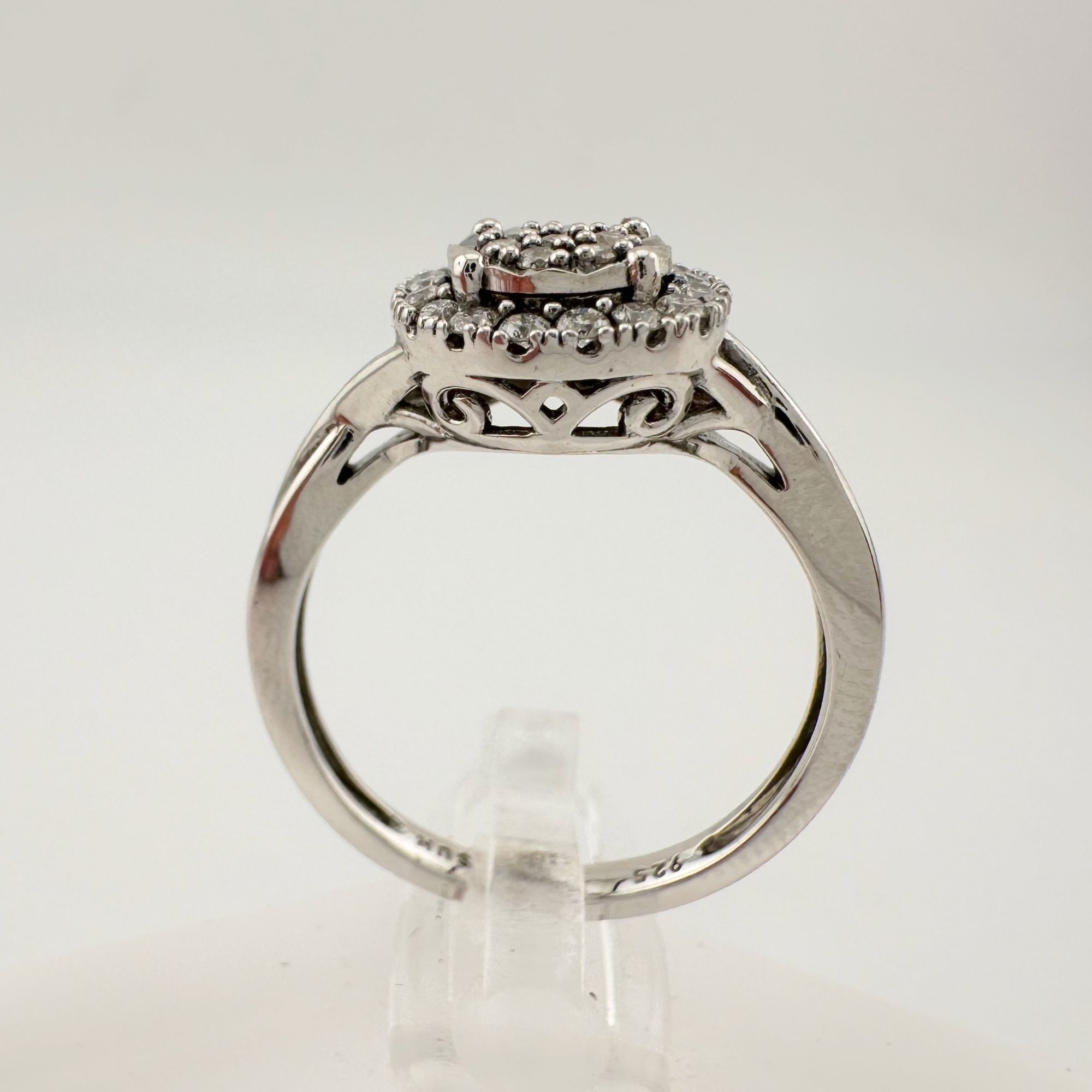 Other 1/4 Ct Lab Grown Diamond Cluster Twisted Shank Ring - SIze 7 Size ONE SIZE - 4 Thumbnail