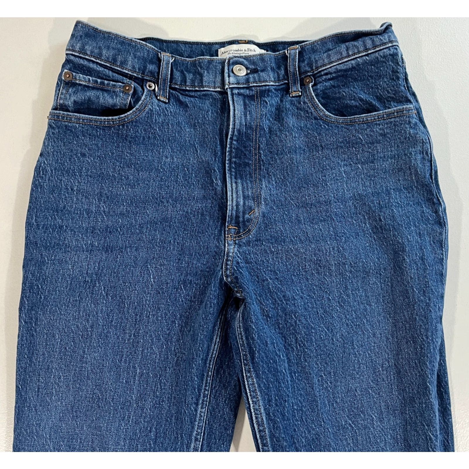 Abercrombie & Fitch Abercrombie & Fitch Womens The Vintage Flare High Rise Jeans Sz 30/10R Jeans Blue 90s Womens Size 30" / US 8 / IT 44 - 7 Thumbnail
