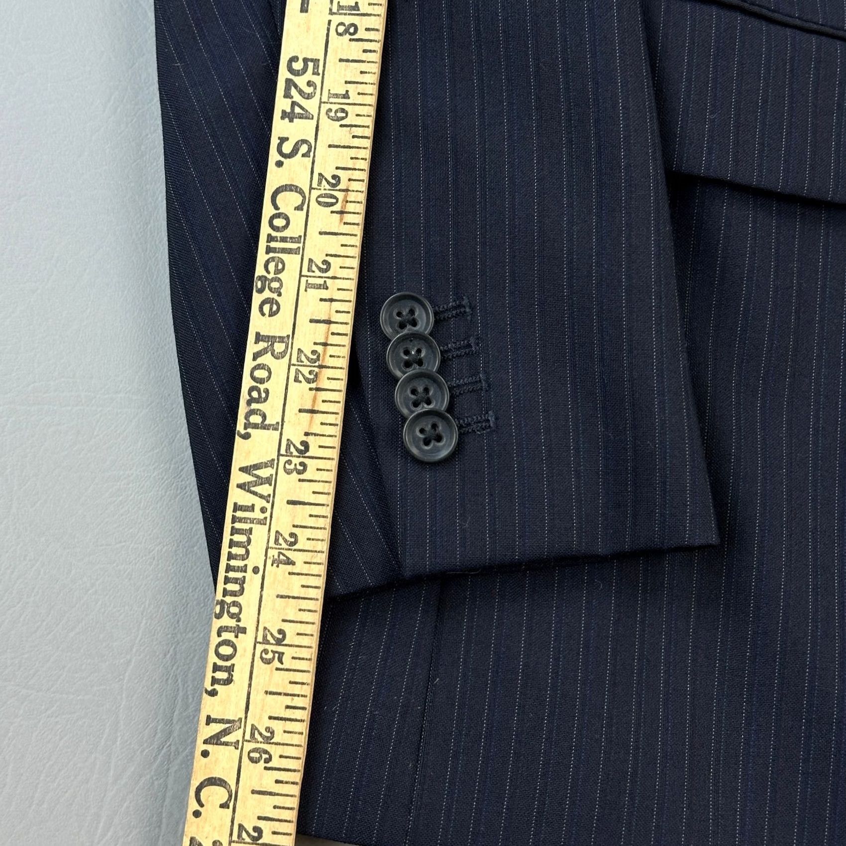 Banana Republic Banana Republic Blazer Mens 38S Navy Pinstripe Wool Modern Fit Sport Jacket Shirt Size 38R - 4 Thumbnail