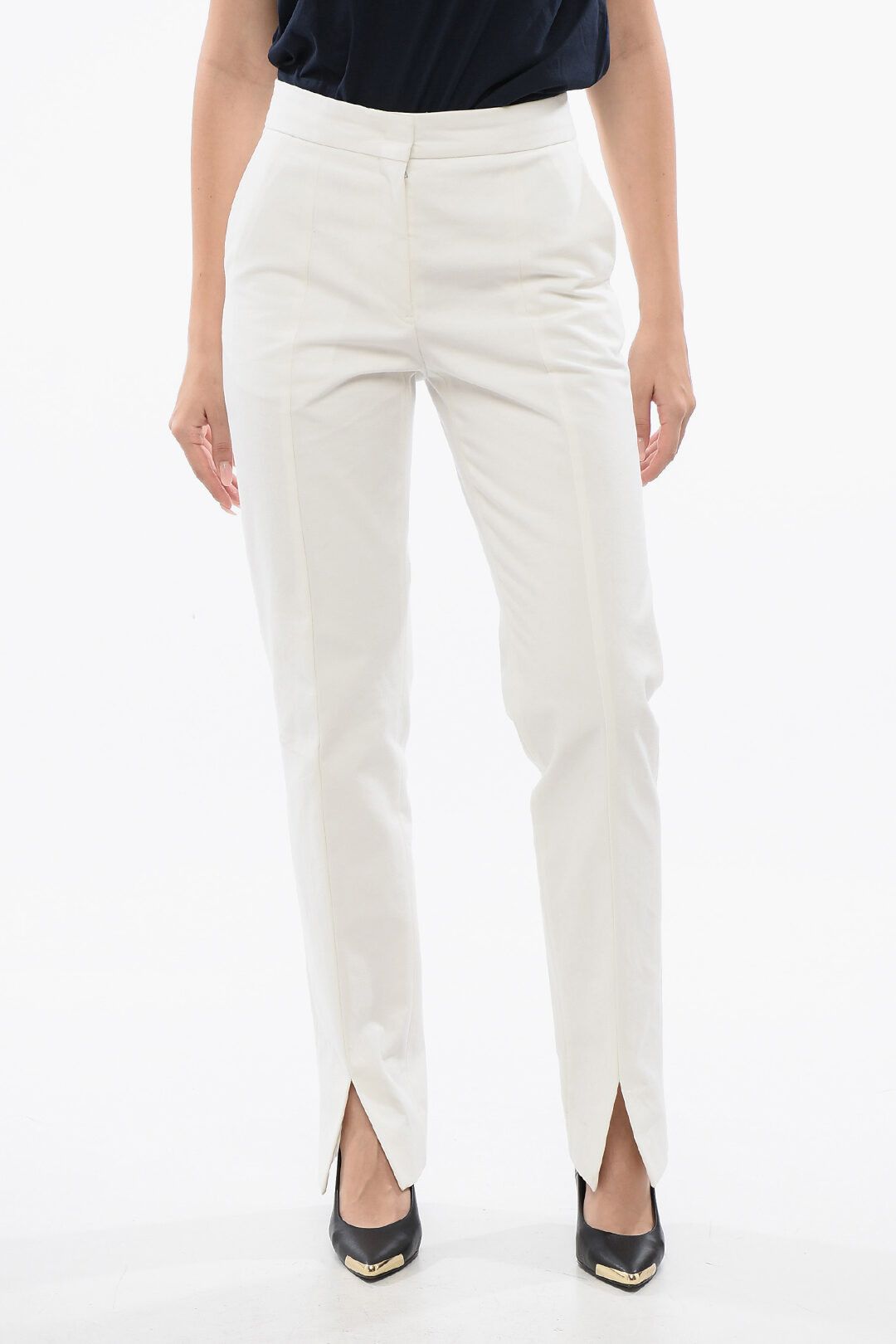 Jil Sander og1mm1225 High-waisted Pant in White Size 28" / US 6 / IT 42 - 1 Thumbnail