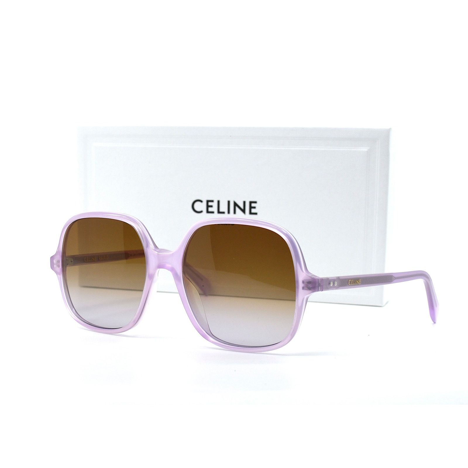 Celine NEW CELINE CL40244U 78F OPAL LILAC BROWN GRADIENT SUNGLASSES Size ONE SIZE - 5 Thumbnail