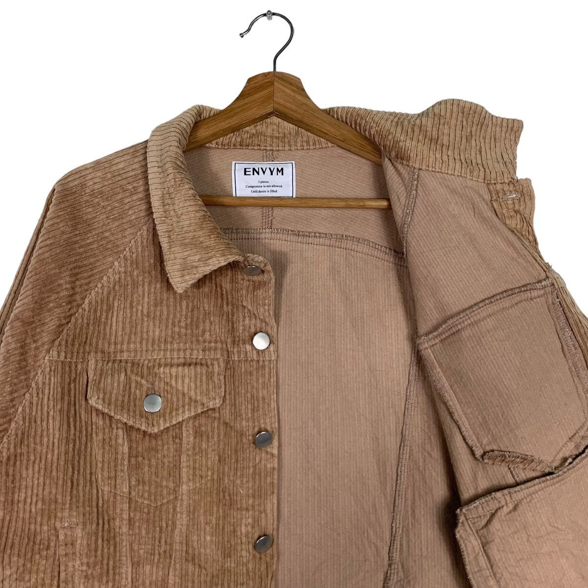 Japanese Brand ENVYM Corduroy Crop Jacket #0102-C6 Size US M / EU 48-50 / 2 - 11 Thumbnail