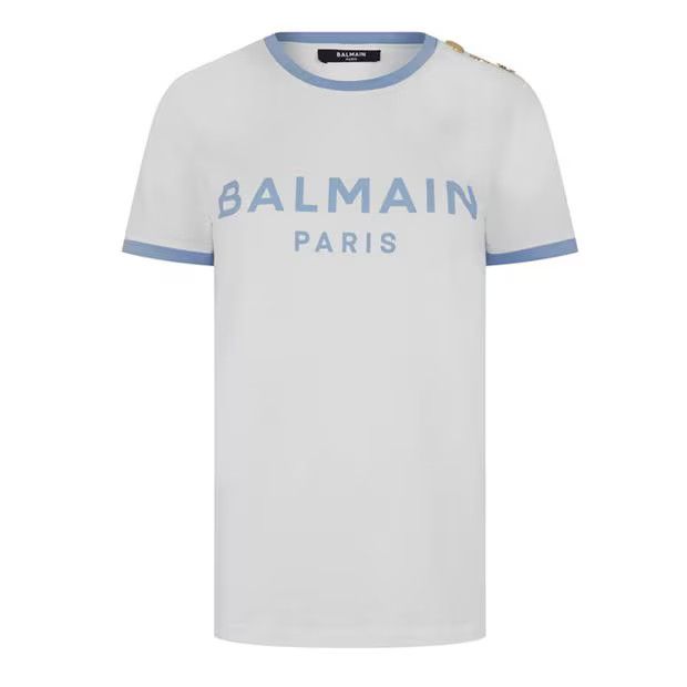Balmain o1g2r1mq0924 T-Shirts in Blanc & Blue Size XS / US 0-2 / IT 36-38 - 3 Thumbnail