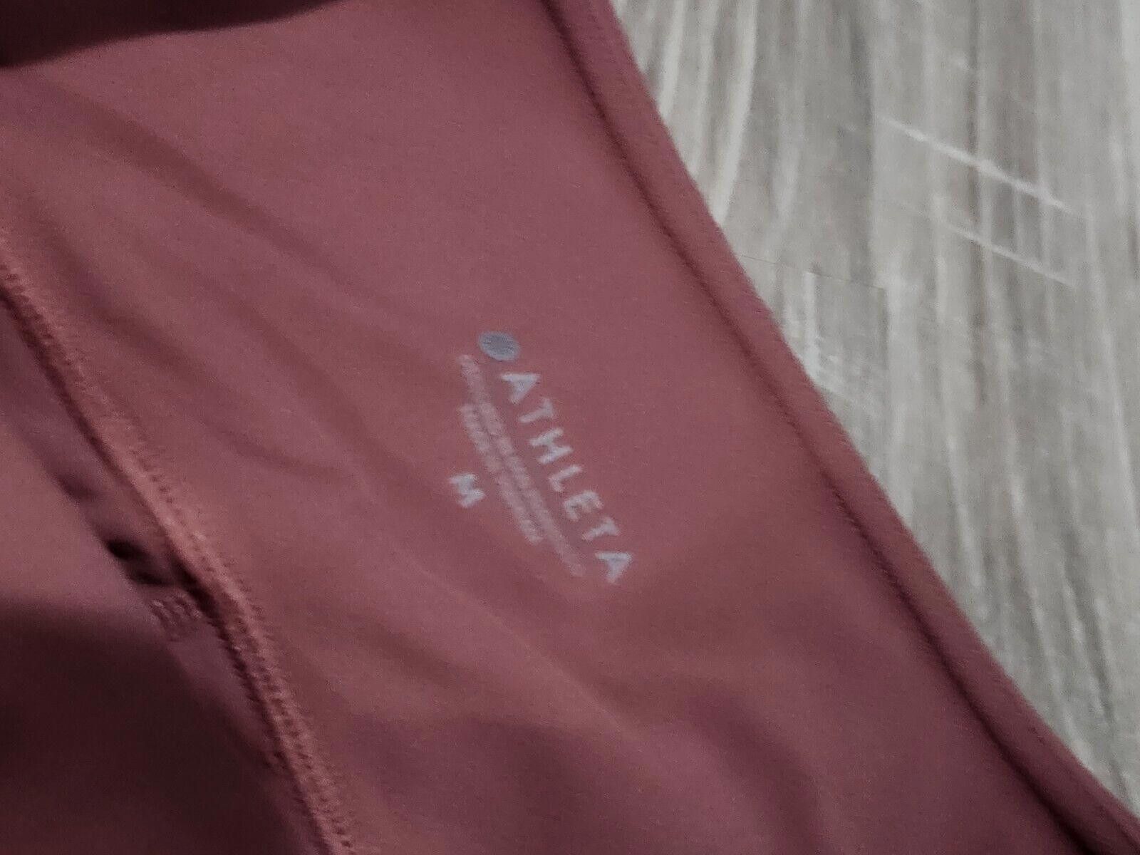 Designer Athleta Capris Medium Mauve Fitted Active Gym Yoga Size 32" / US 10 / IT 46 - 3 Thumbnail