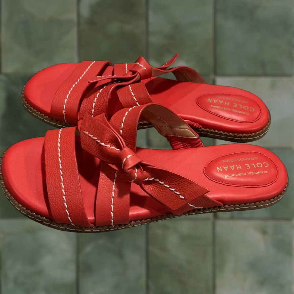 Cole Haan Sandal Women Cloud All Day Leather Slide 6.5 True Red W23473