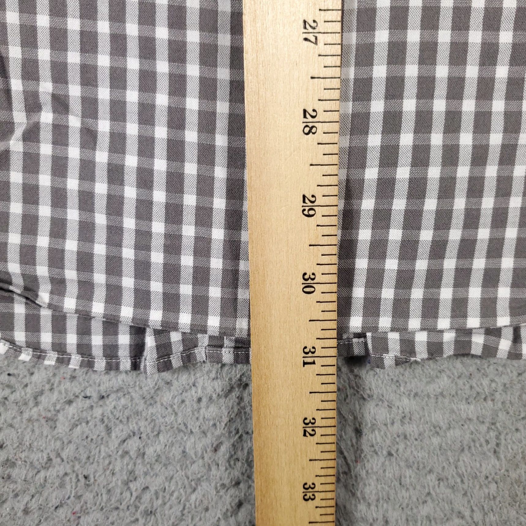 Nautica Nautica Dress Shirt Mens 17.5 Beige Check Long Sleeve Button Up Size 17.5 Adult Regular Mens Size 46R - 5 Thumbnail