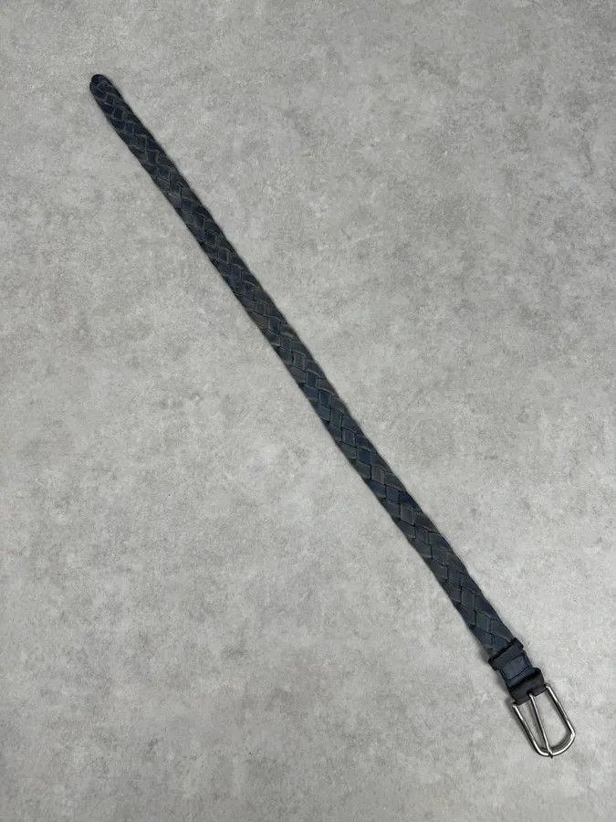 Prada Prada Navy Leather Woven Belt Size ONE SIZE - 7 Thumbnail