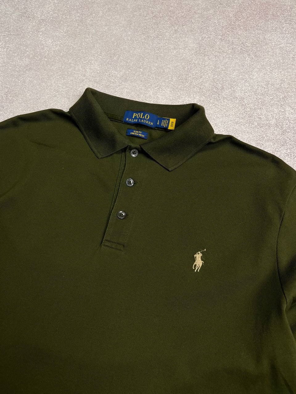 Polo Ralph Lauren Vintage Polo Ralph Lauren Olive Rugby Shirt L Size US L / EU 52-54 / 3 - 3 Thumbnail