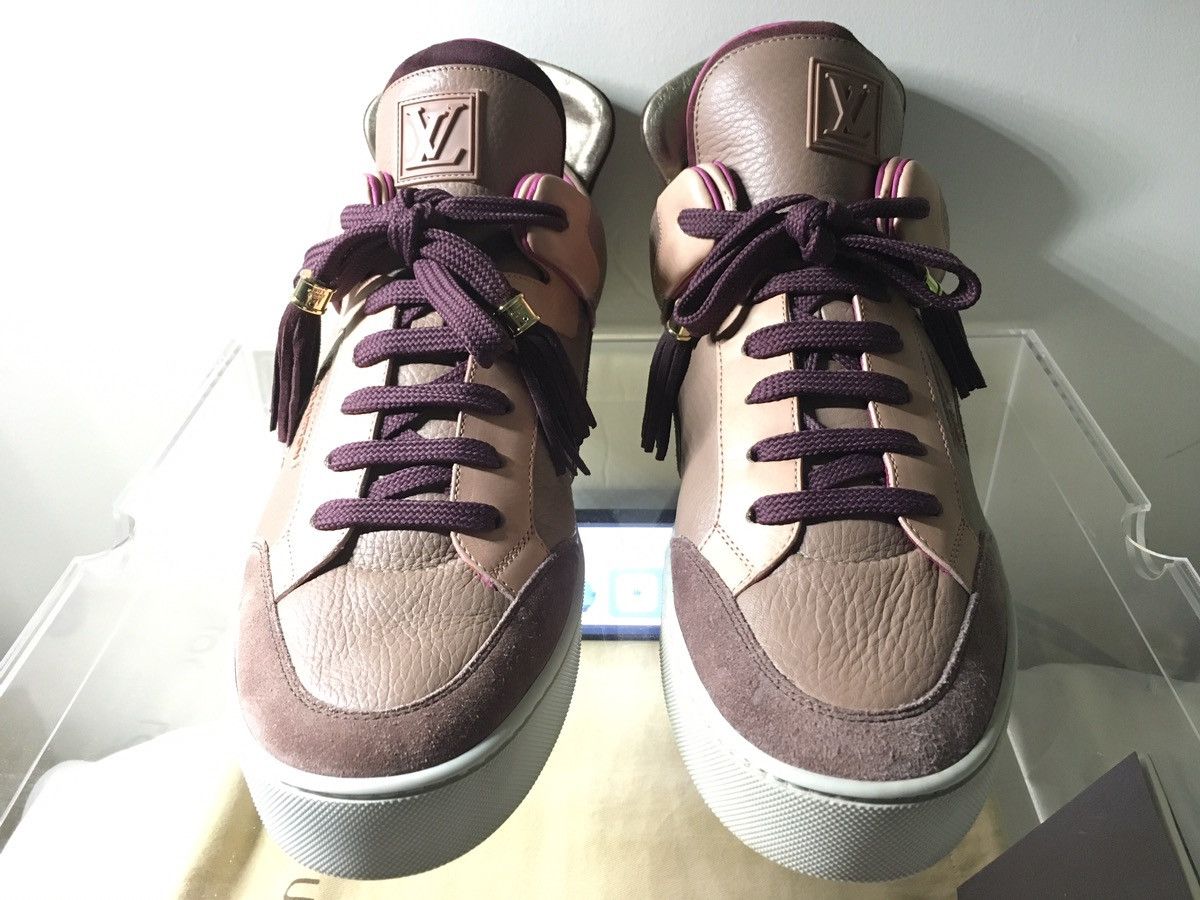 image of 2009 Louis Vuitton X Kanye West Patchwork Don Size Lv 10.5 Shoes in Brown/Pink, Men's