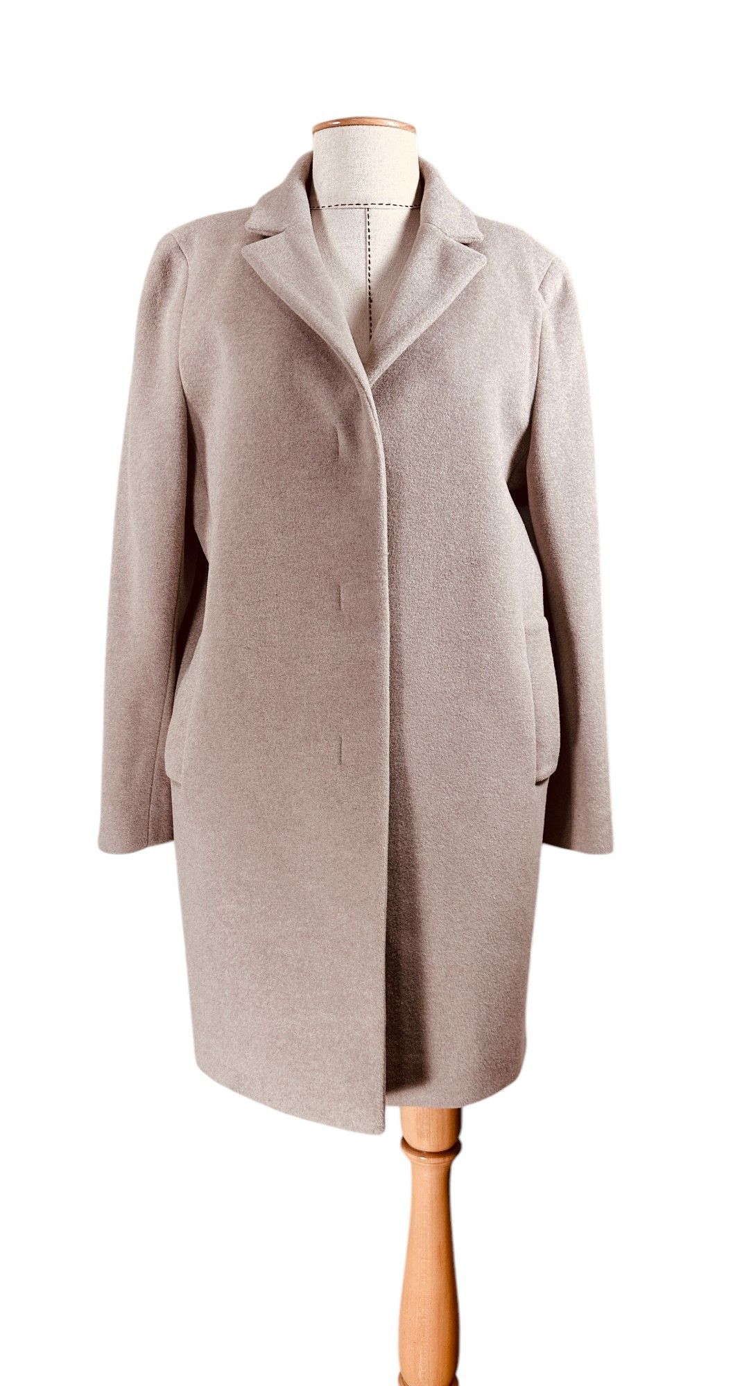 Cinzia Rocca Iconic Beige Coat Cashmere blend Size XL / US 12-14 / IT 48-50 - 1 Thumbnail