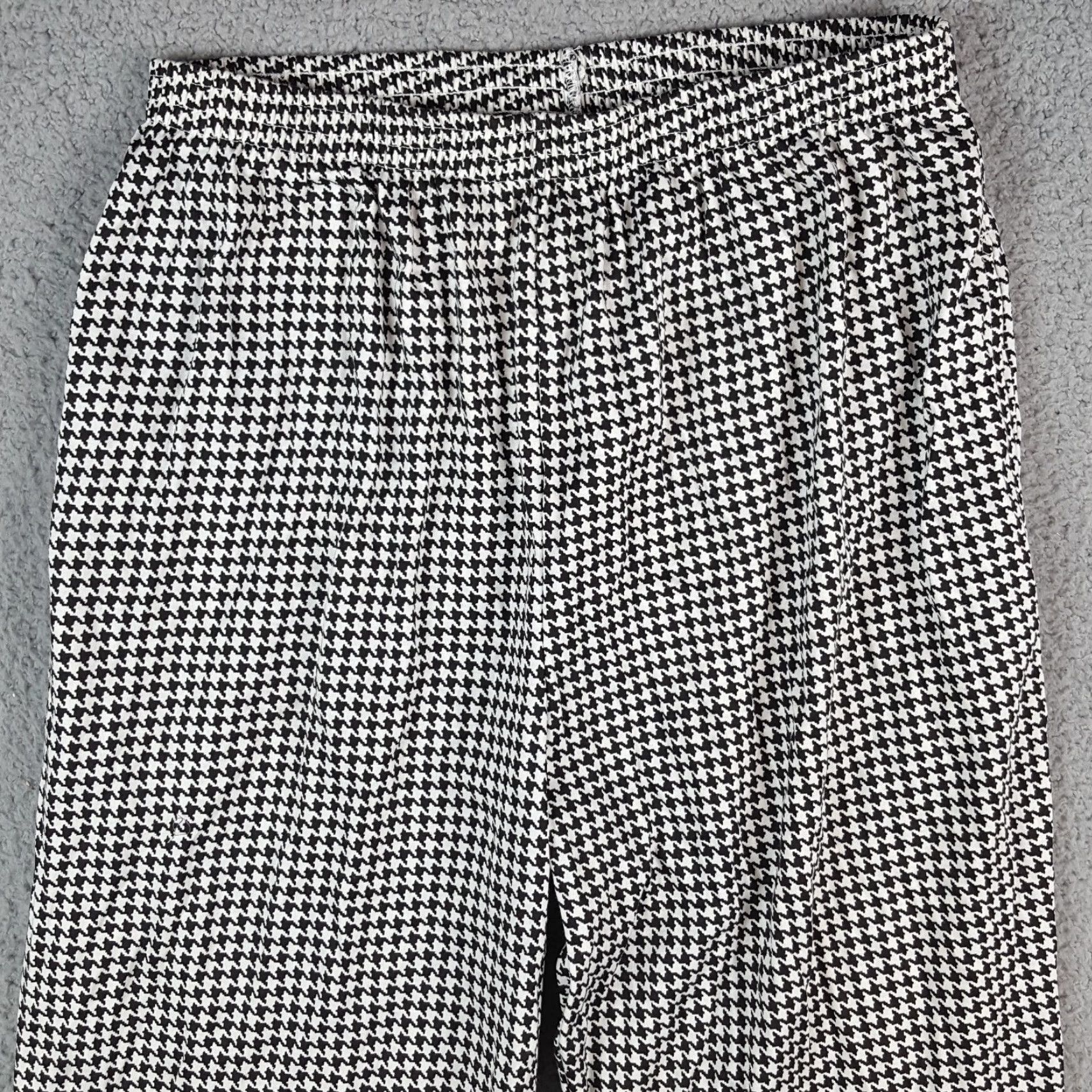 Vintage VINTAGE Houndtooth Print Tapered Women's Size 1X Stretch Waist Gym Sweat Pants Size 40" / US 18 - 2 Thumbnail