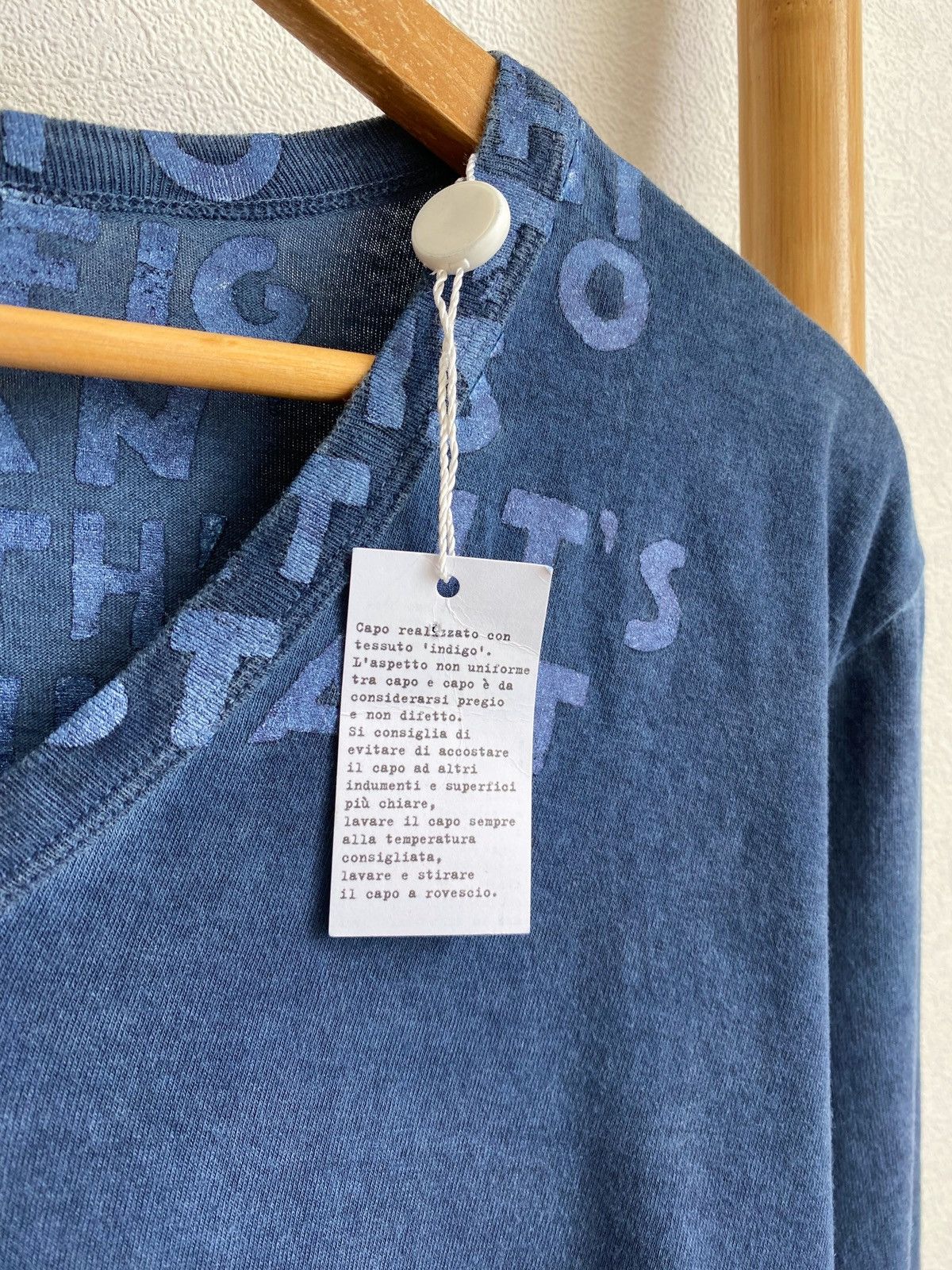 Maison Margiela MAISON MARTIN MARGIELA AIDS garment dyed v- neck t-shirt Size US L / EU 52-54 / 3 - 6 Thumbnail