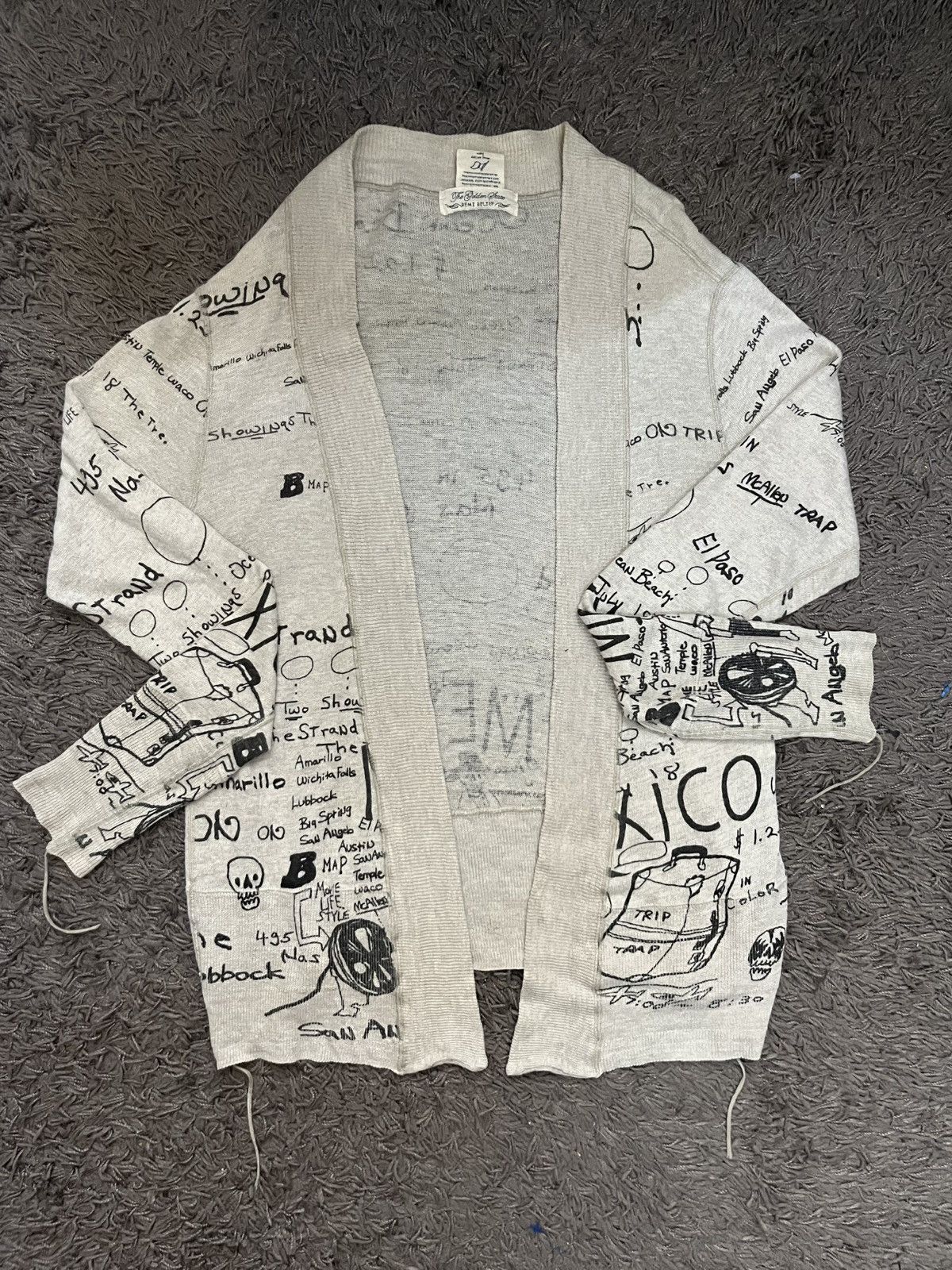 Remi Relief 2000s hand-written cardigans arts culture travel #I Size L / US 10 / IT 46 - 8 Thumbnail